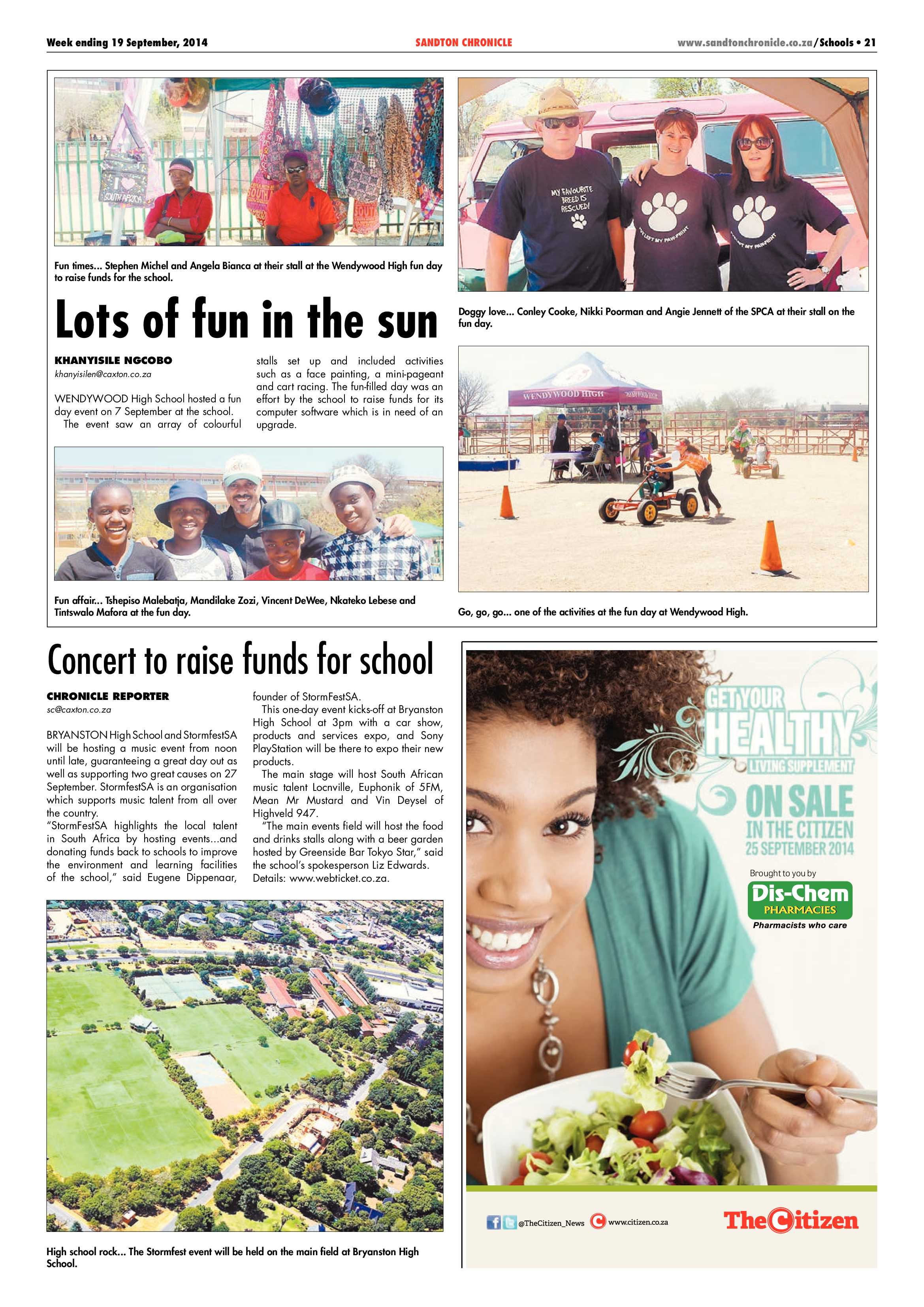 Sandton Chronicle 19 September 2014 page 21