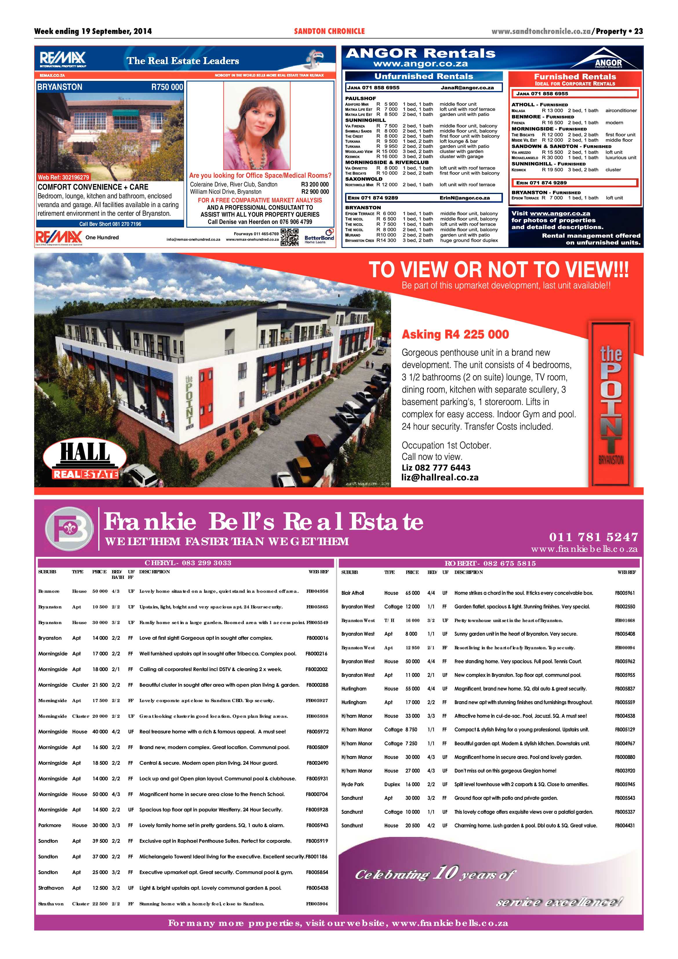 Sandton Chronicle 19 September 2014 page 23