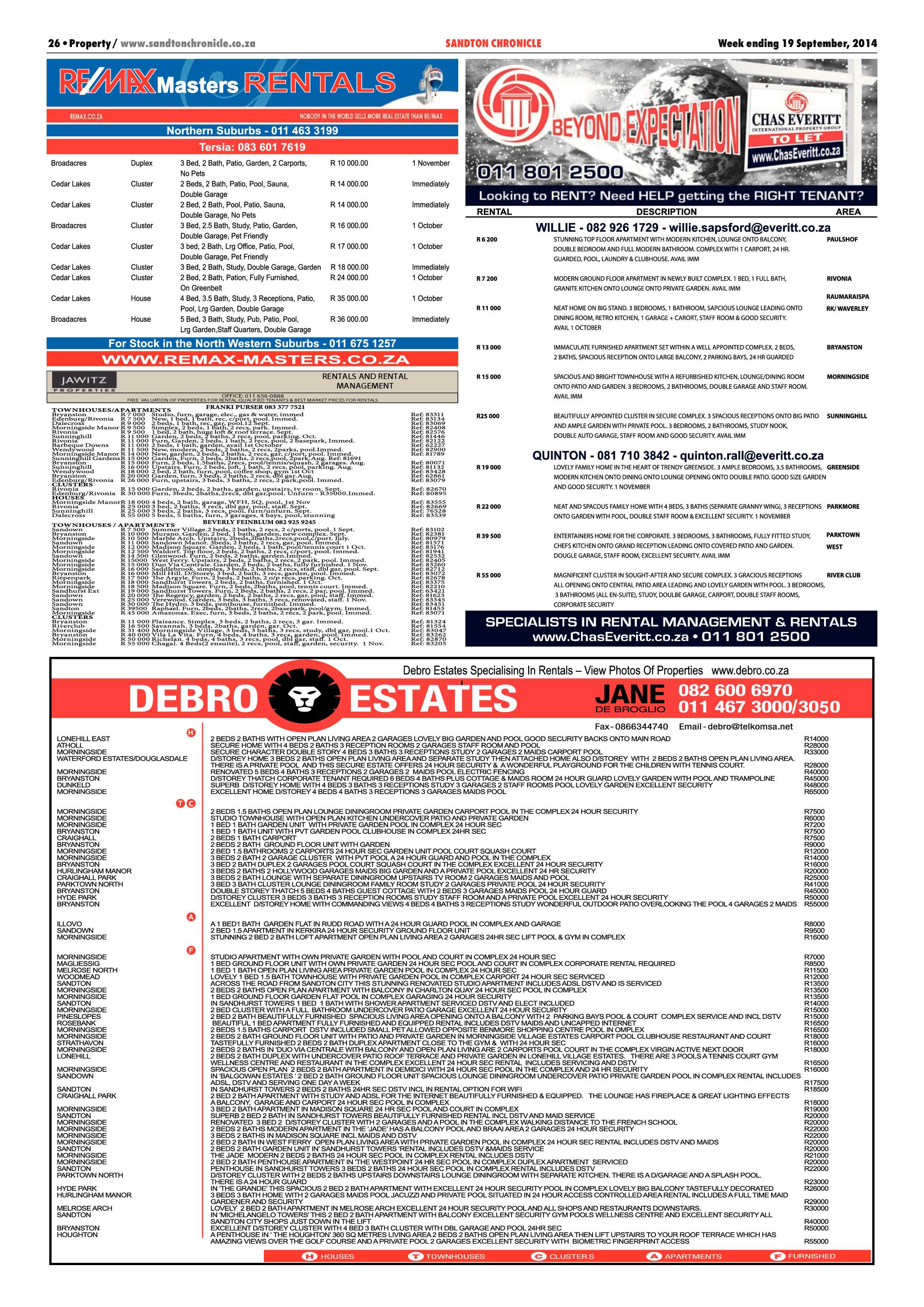 Sandton Chronicle 19 September 2014 page 26