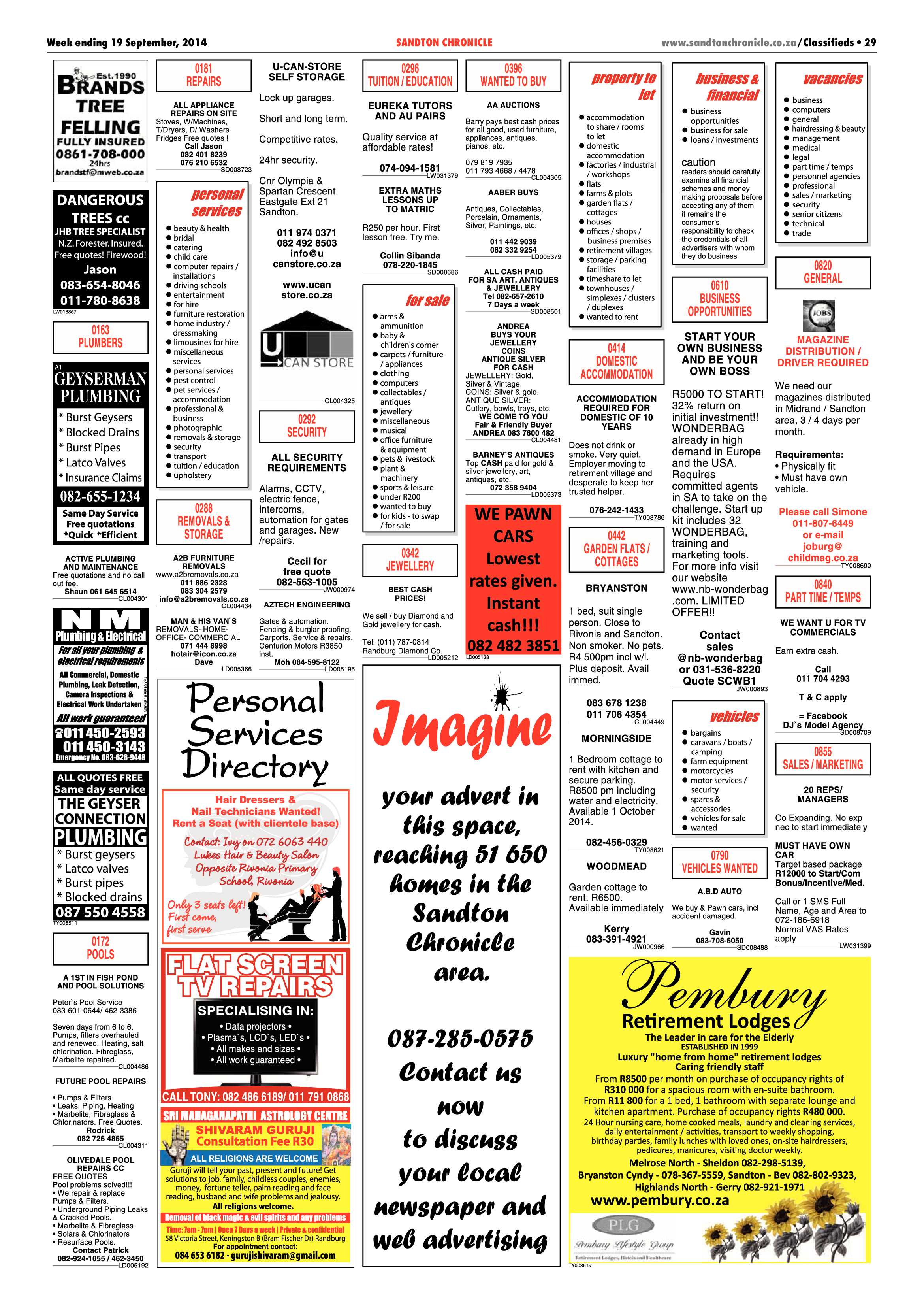 Sandton Chronicle 19 September 2014 page 29