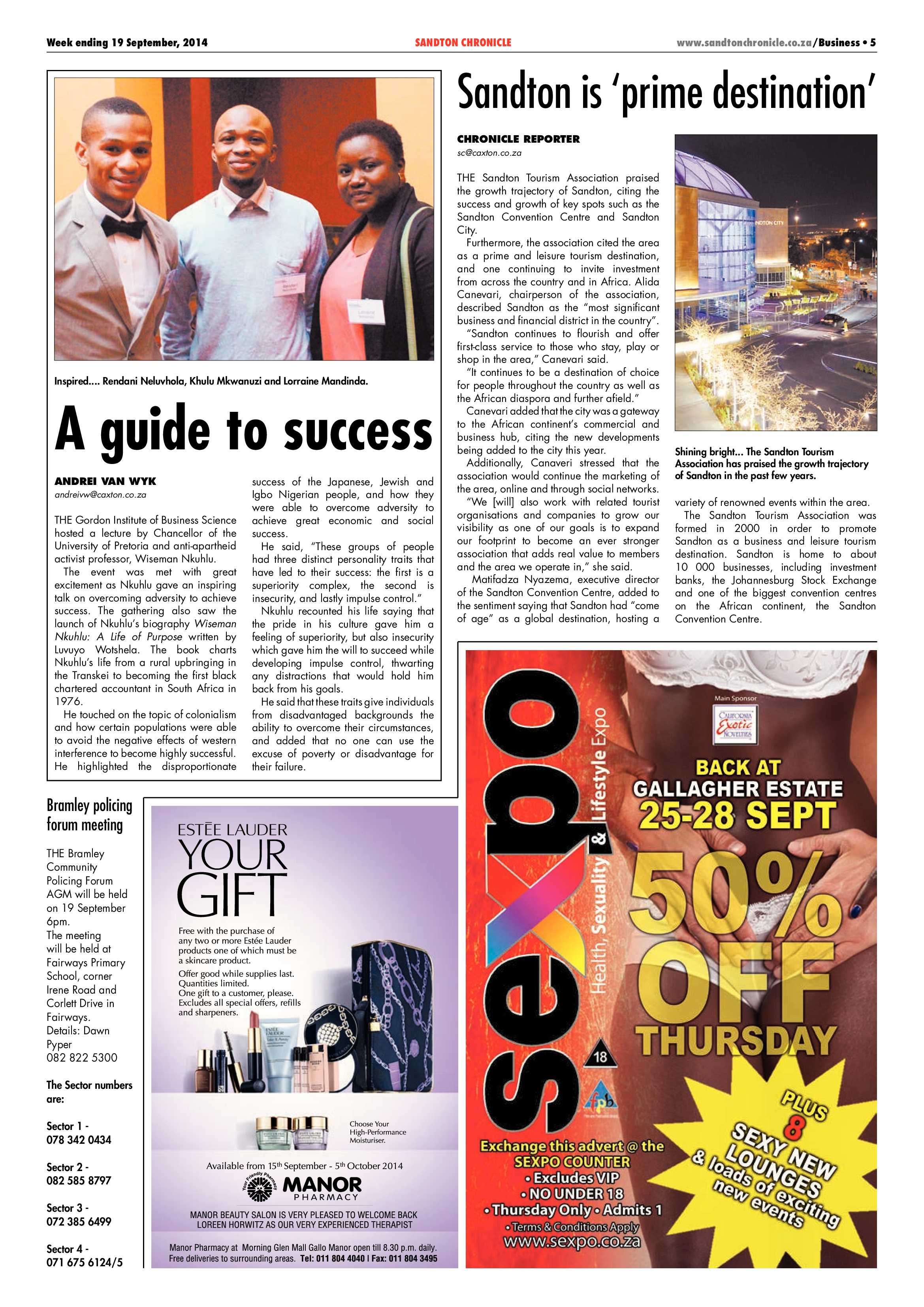 Sandton Chronicle 19 September 2014 page 5