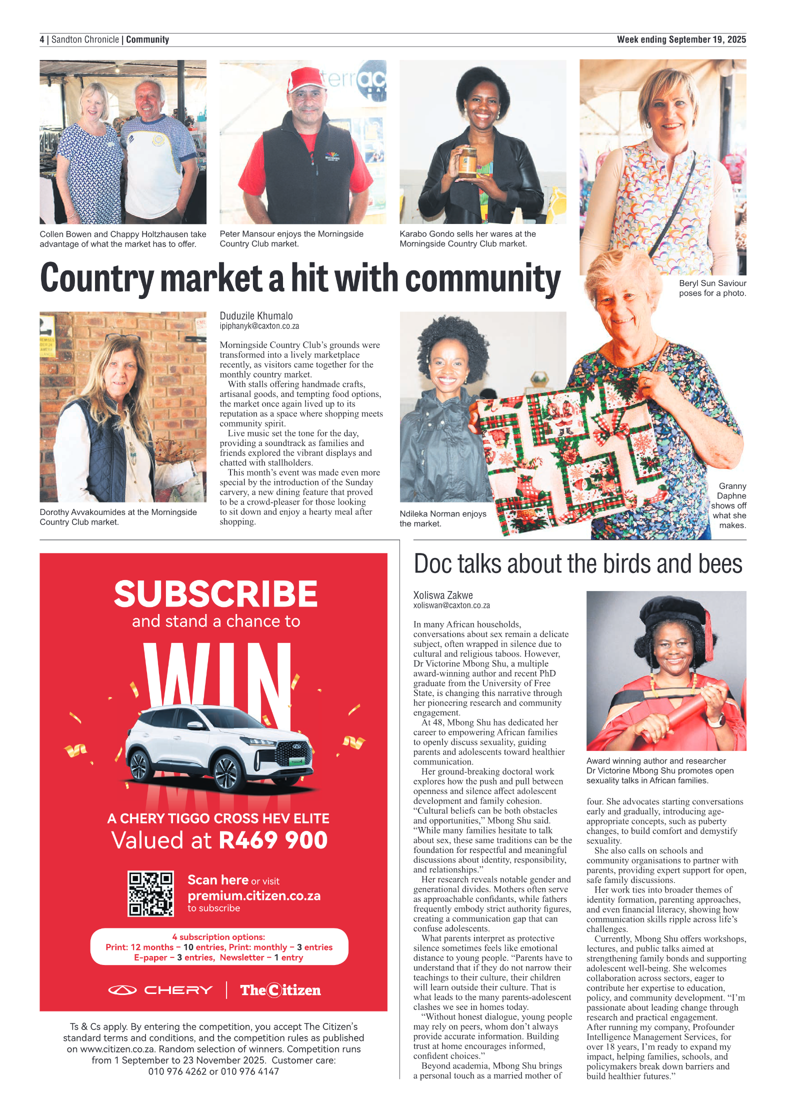 Sandton Chronicle 19 September 2025 page 4