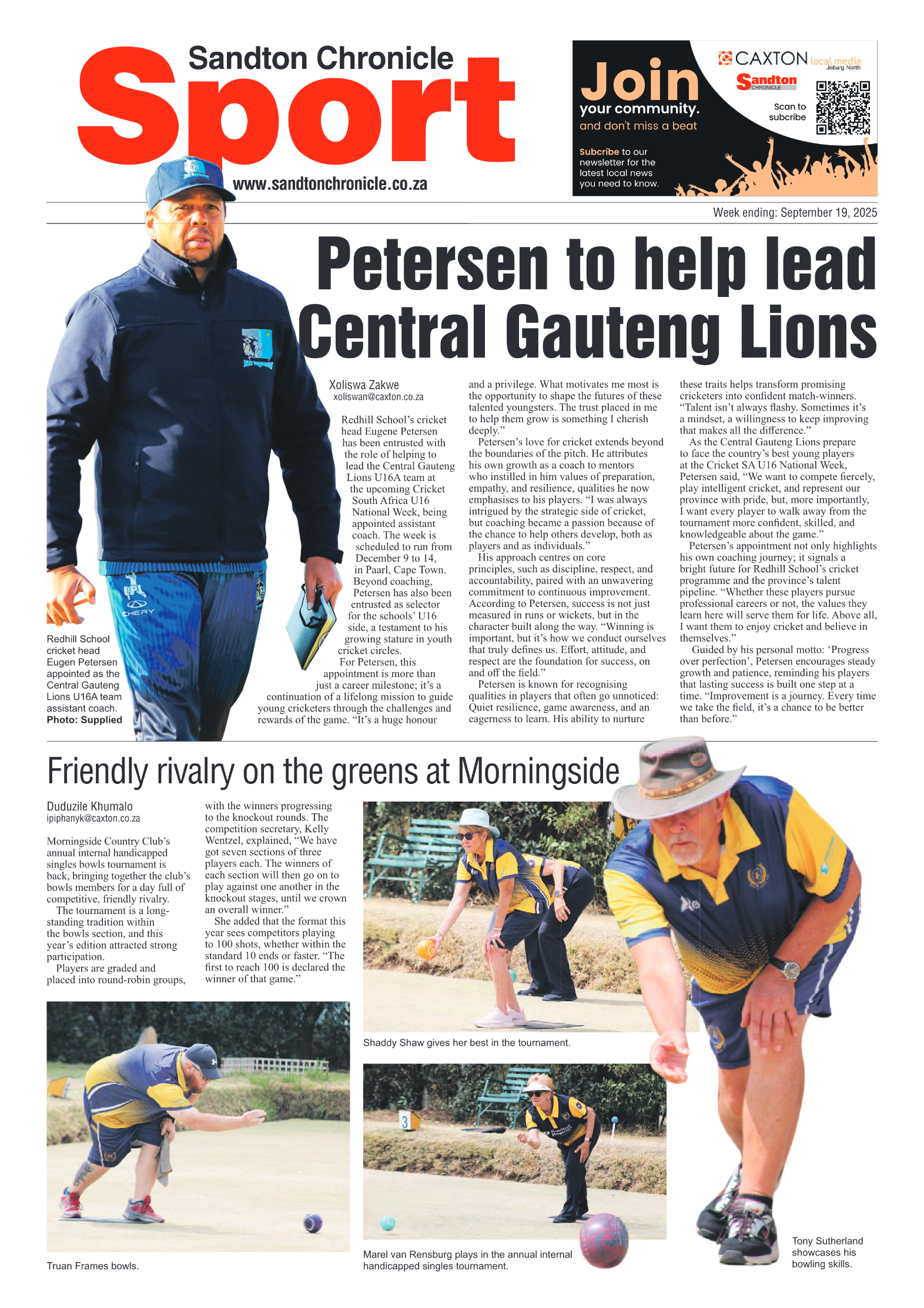 Sandton Chronicle 19 September 2025 page 8