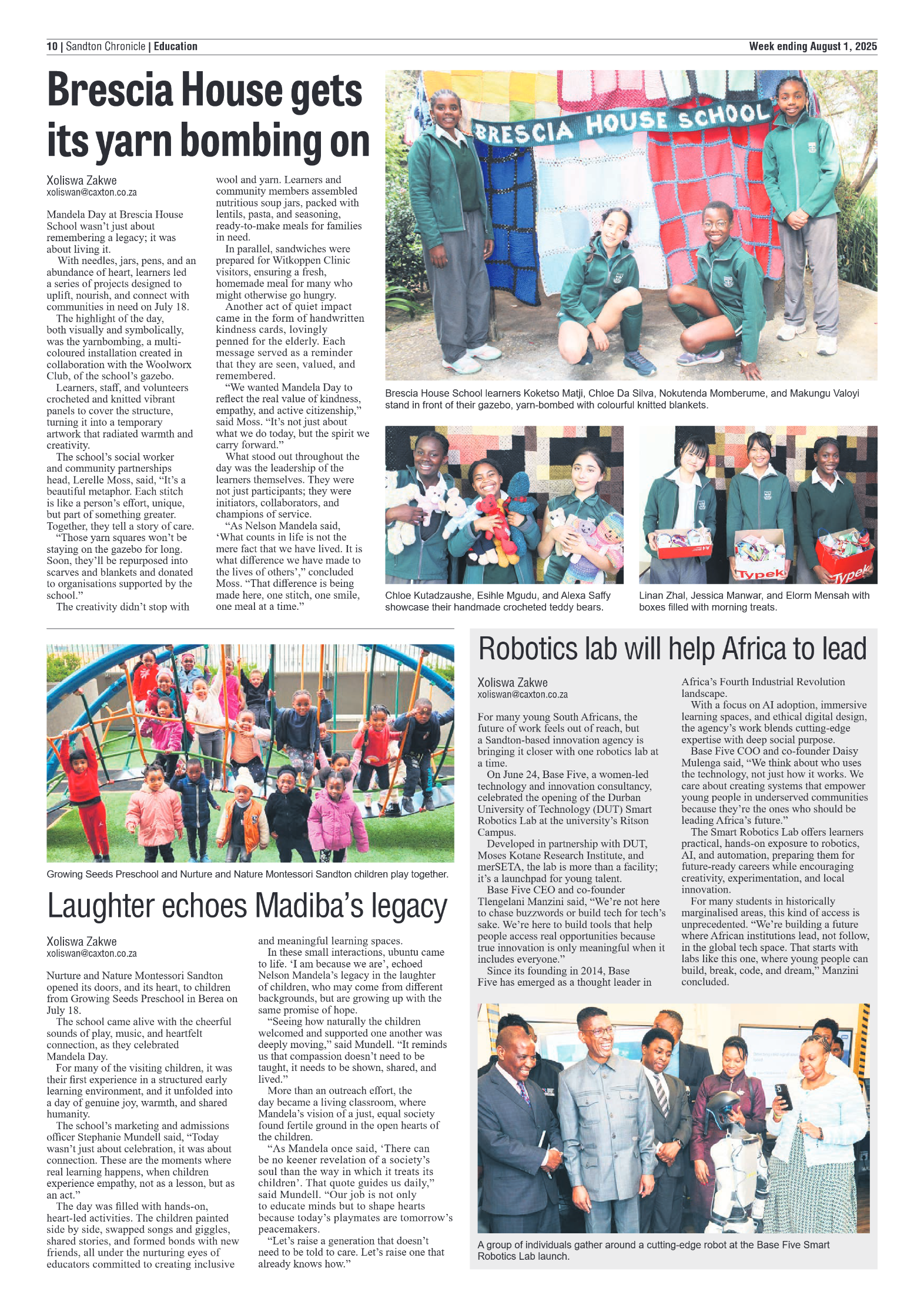 Sandton Chronicle 1 August 2025 page 18