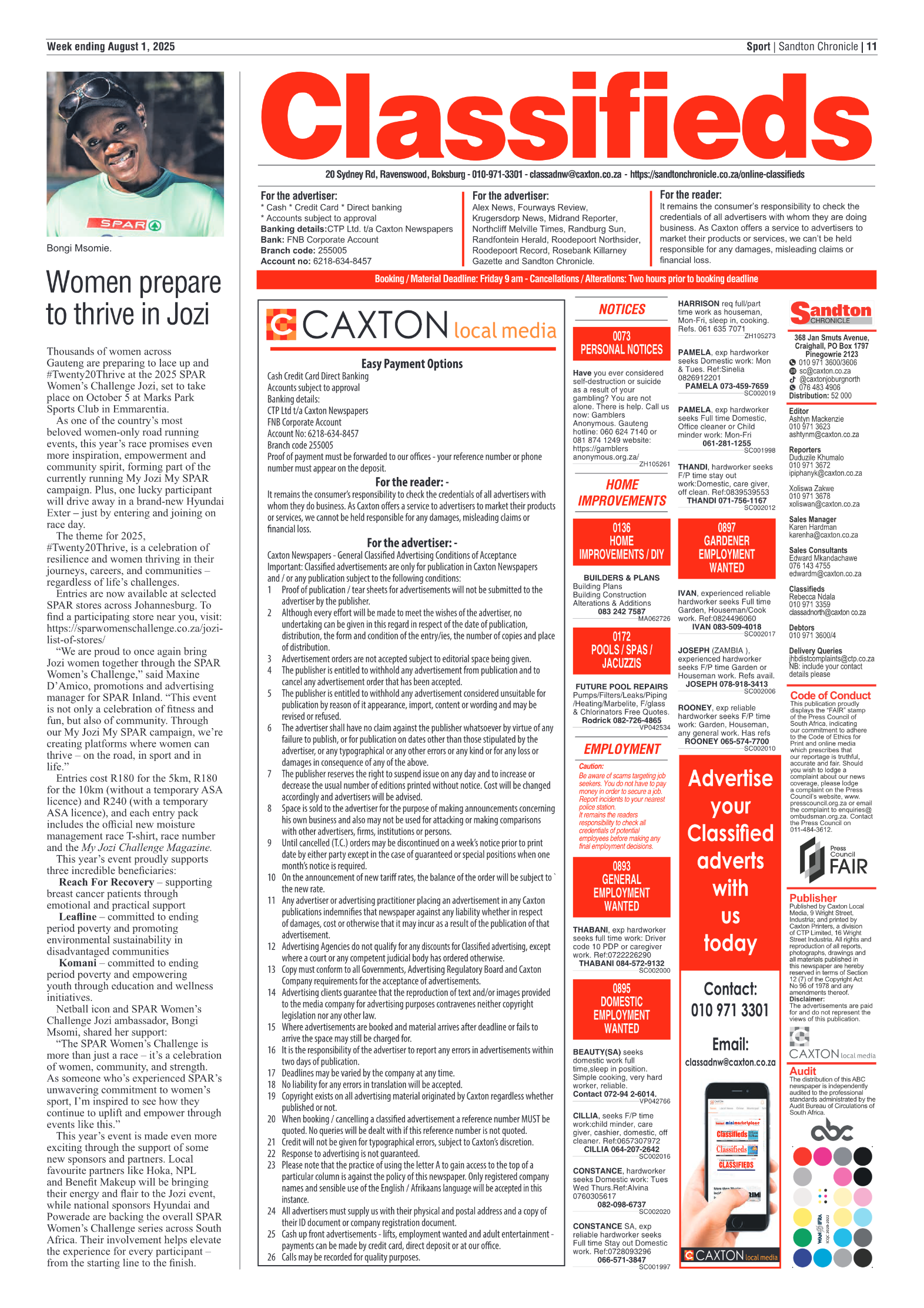 Sandton Chronicle 1 August 2025 page 19