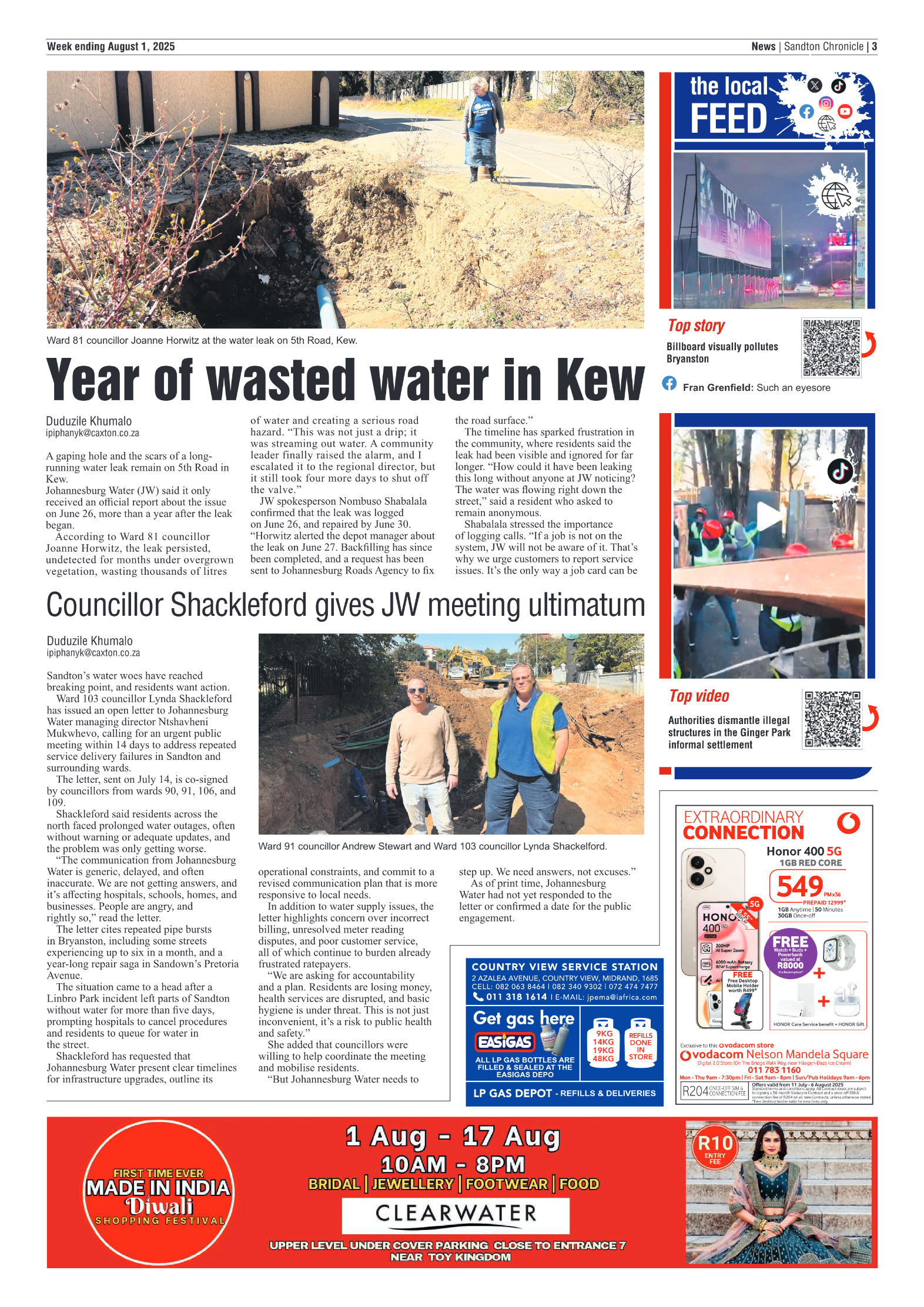 Sandton Chronicle 1 August 2025 page 3