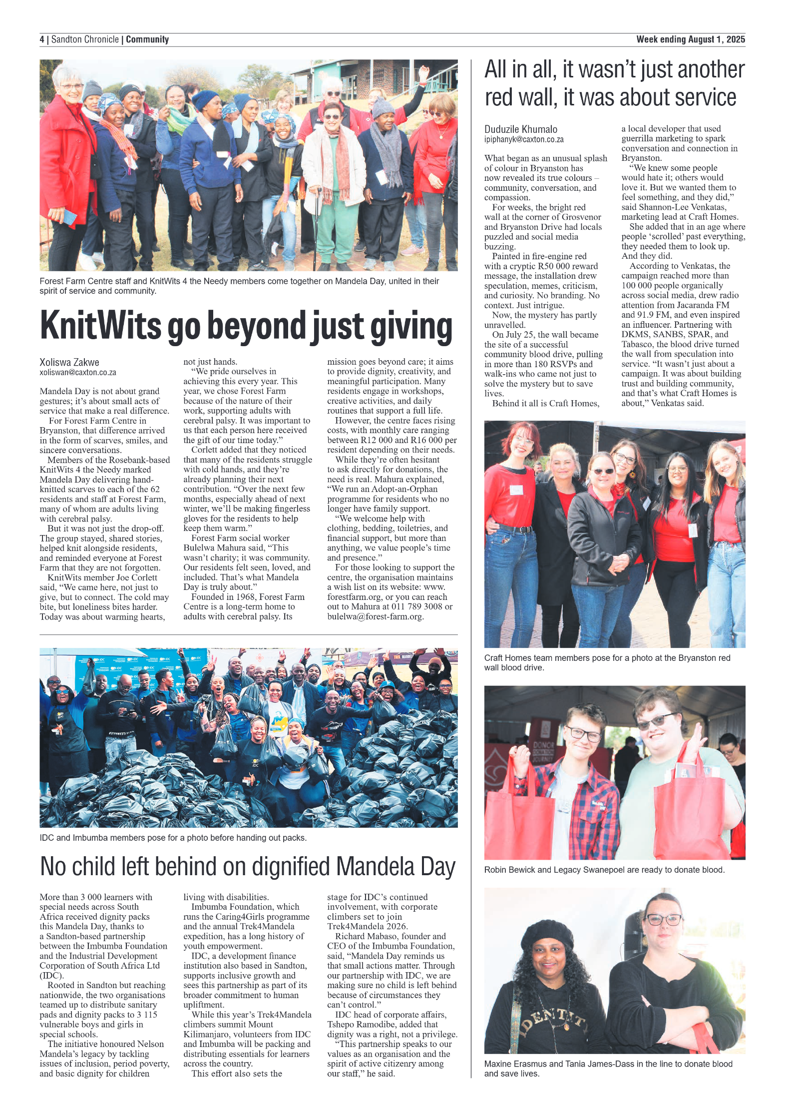 Sandton Chronicle 1 August 2025 page 4