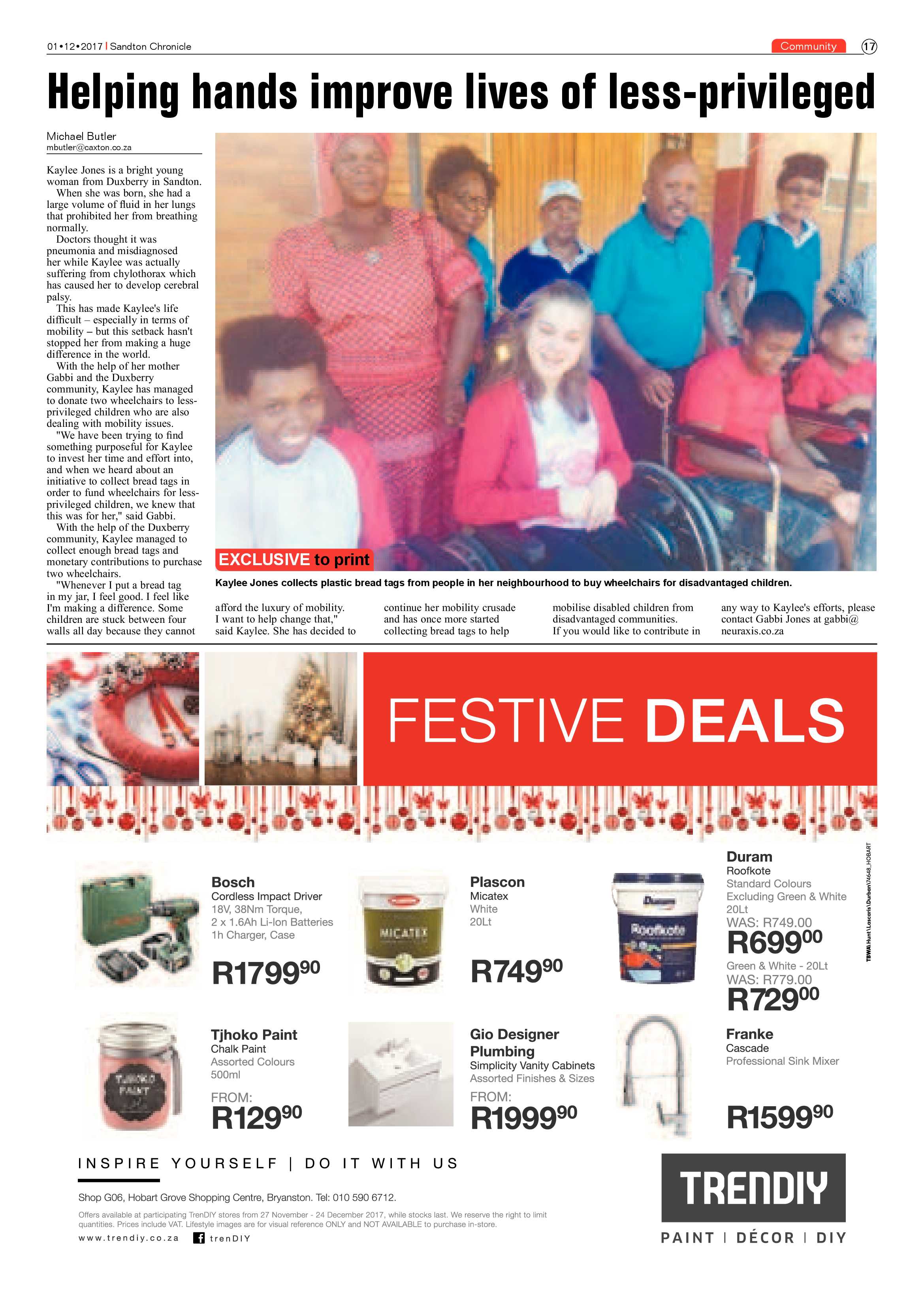 Sandton Chronicle  1 December page 17