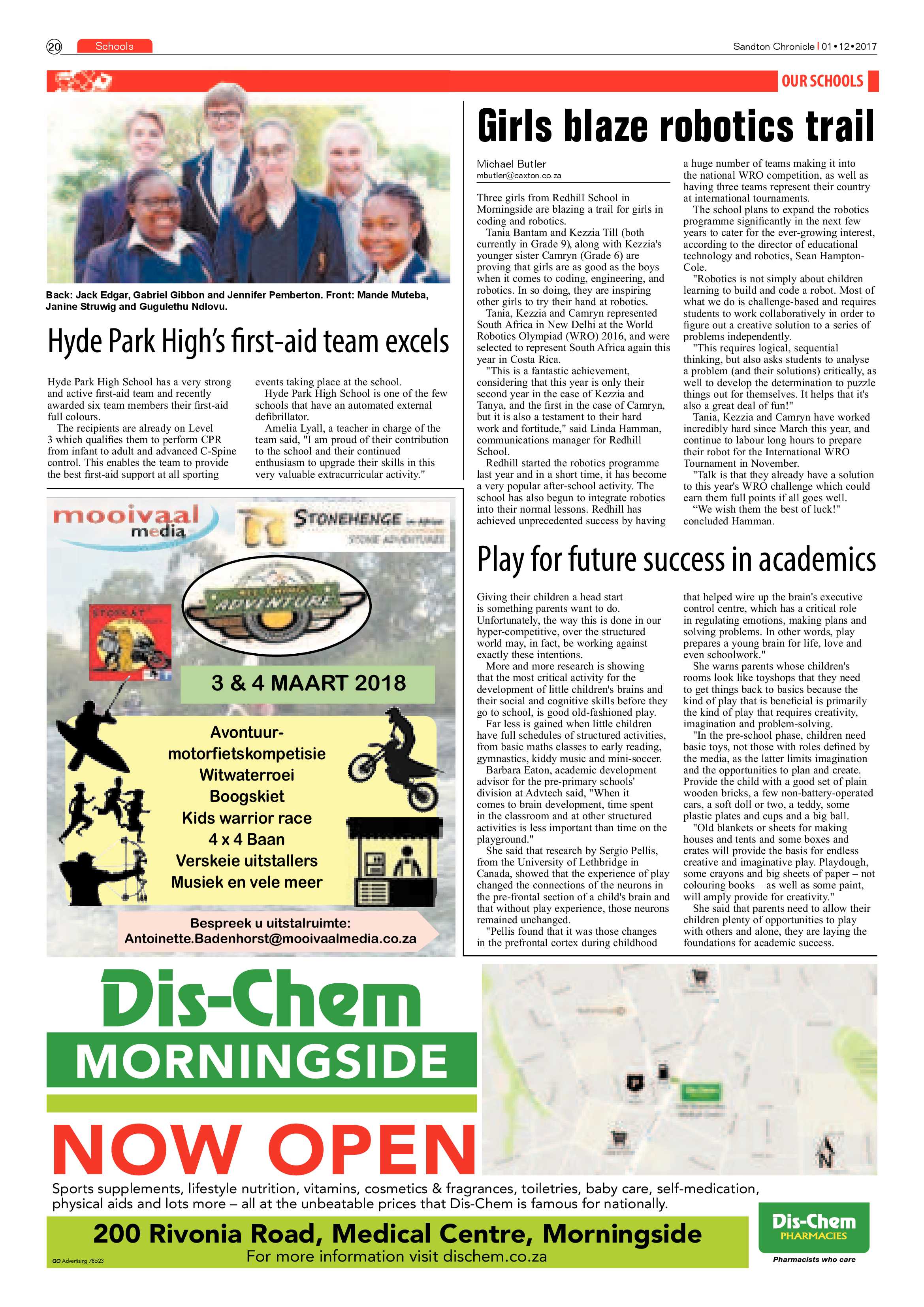 Sandton Chronicle  1 December page 20