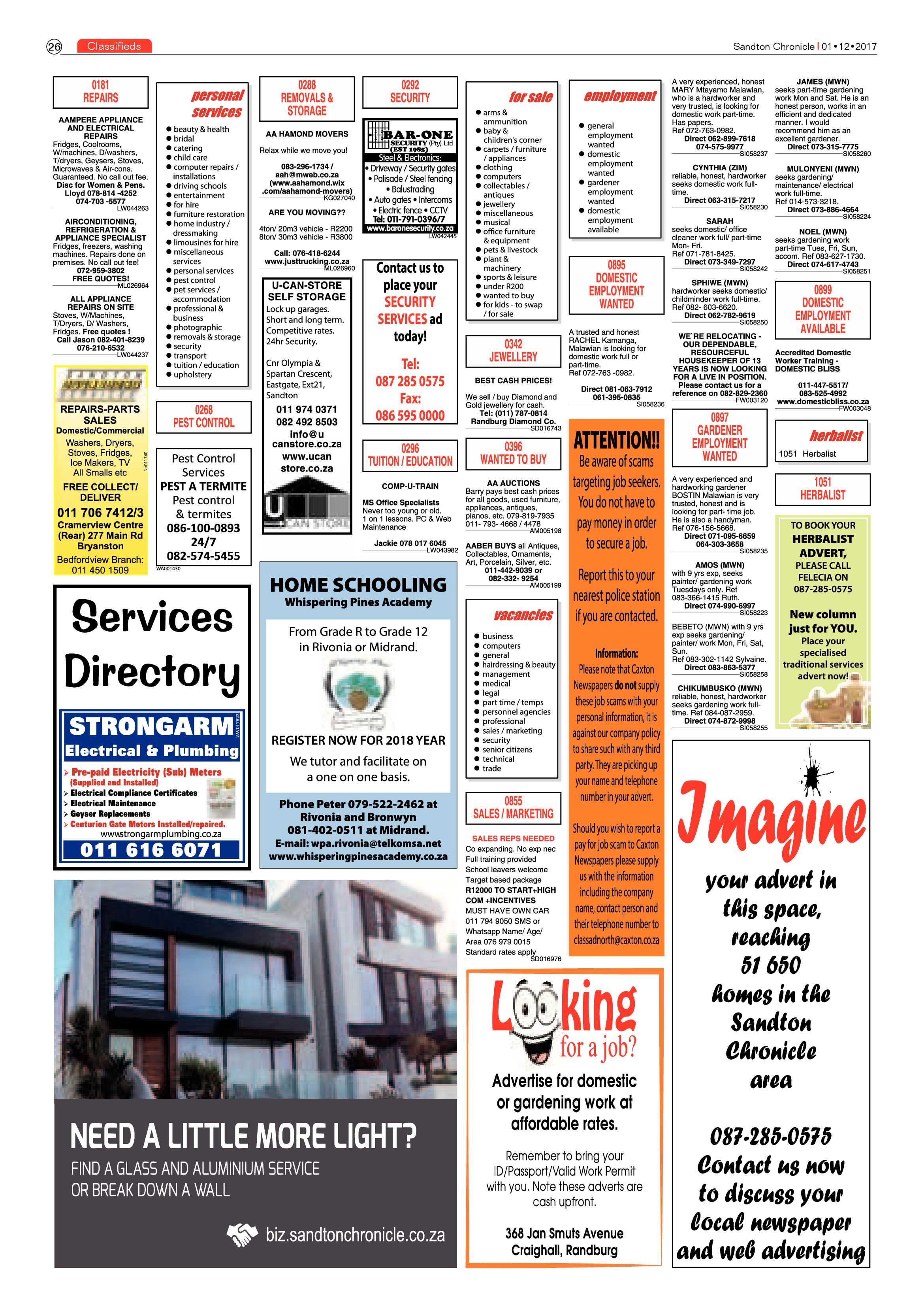 Sandton Chronicle  1 December page 26