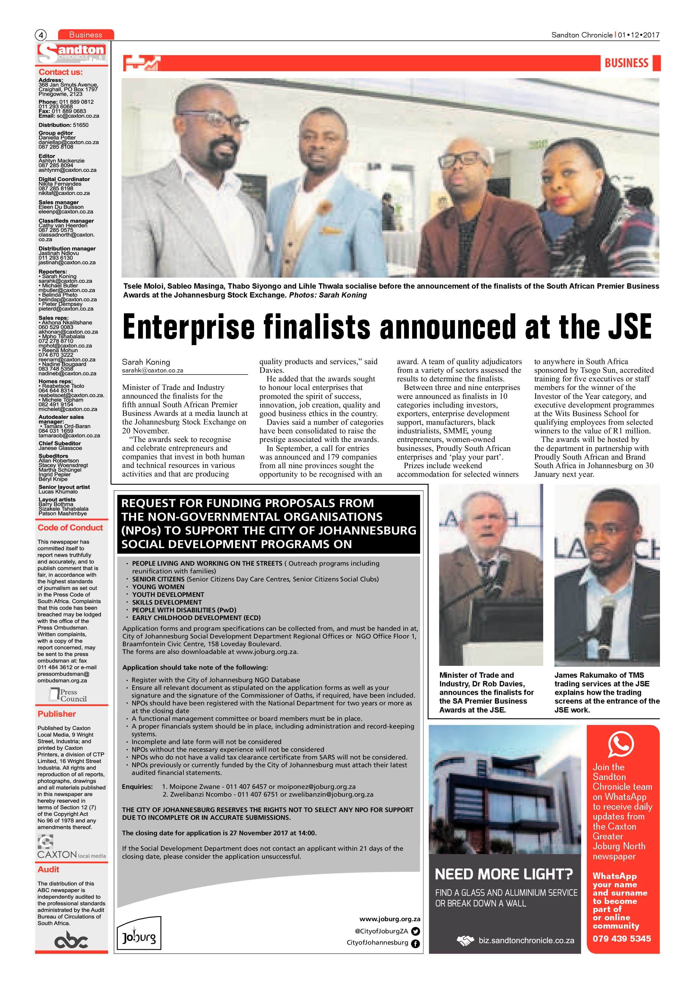Sandton Chronicle  1 December page 4