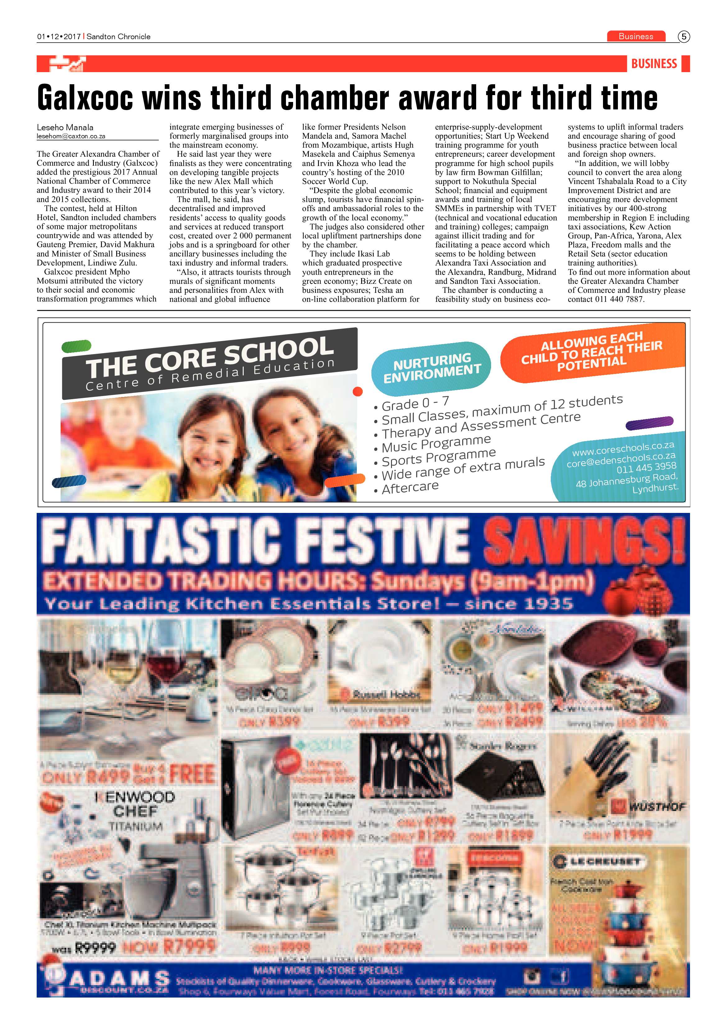 Sandton Chronicle  1 December page 5