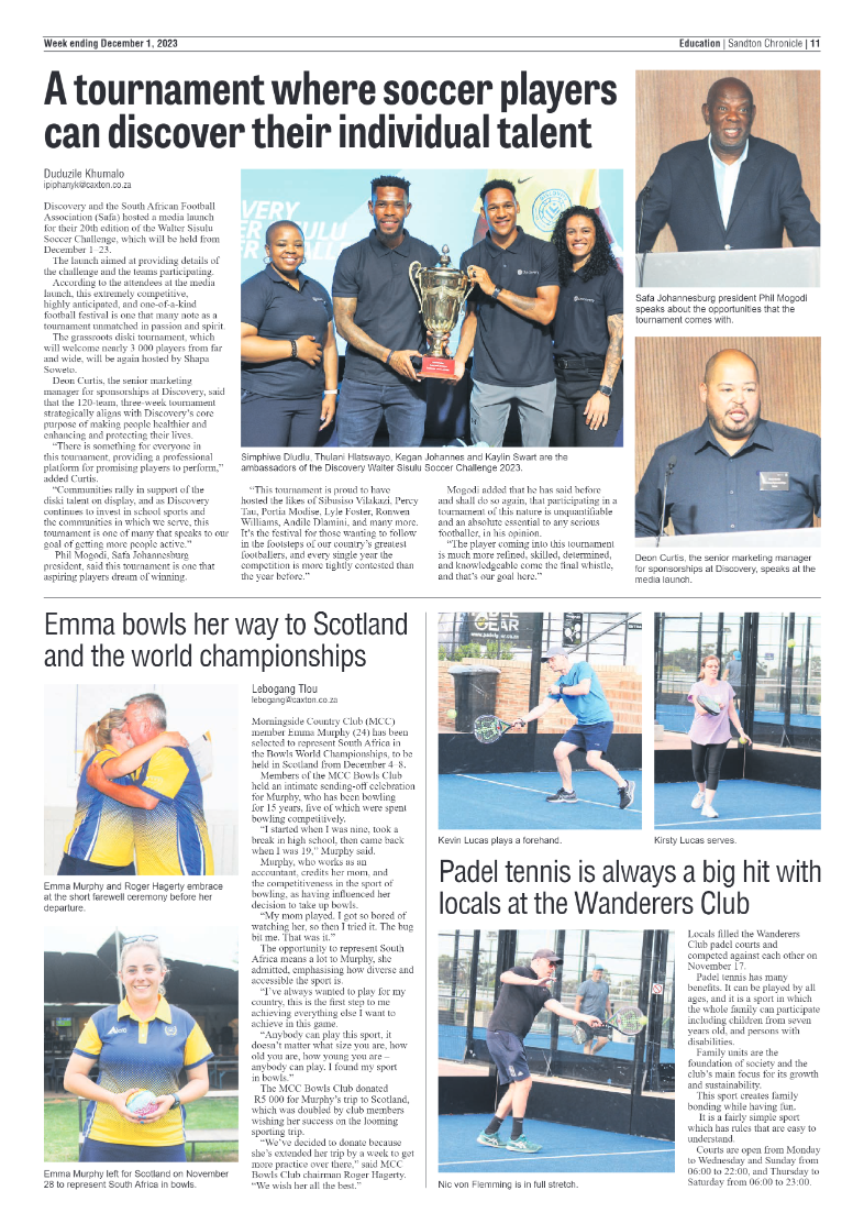 Sandton Chronicle 1 December 2023 page 11