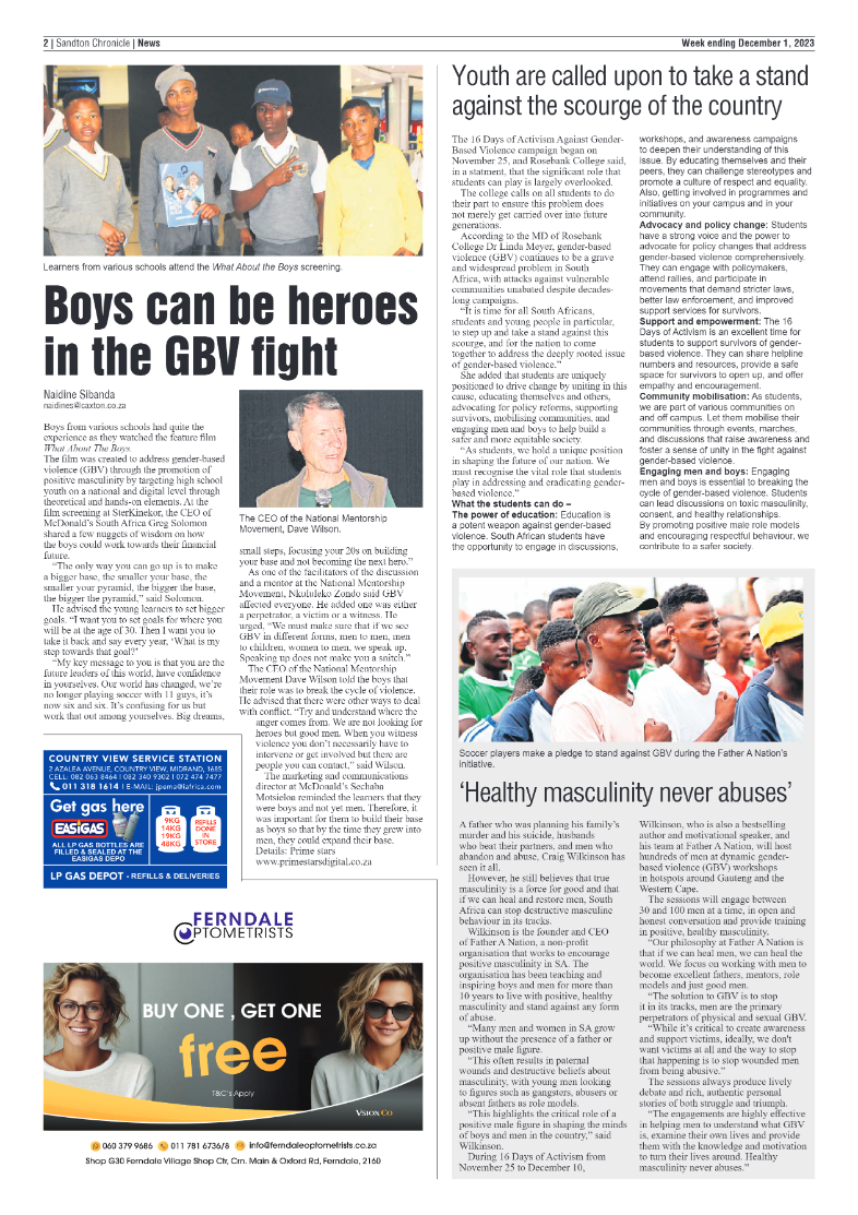 Sandton Chronicle 1 December 2023 page 2