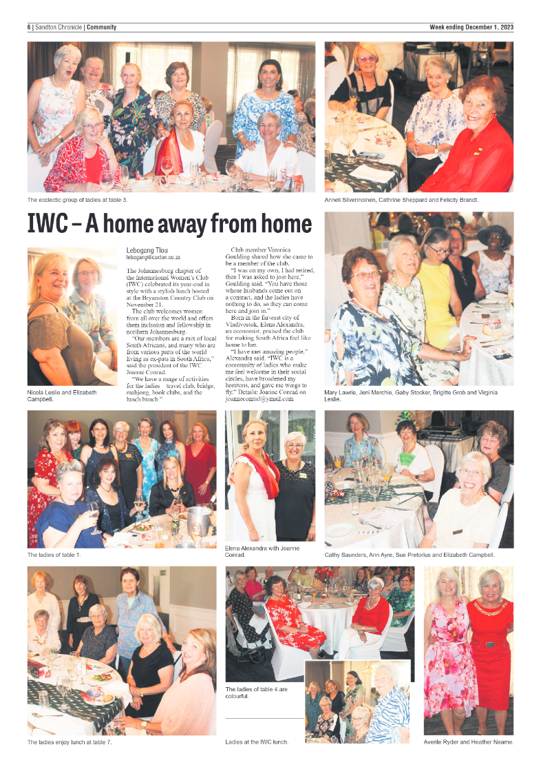 Sandton Chronicle 1 December 2023 page 6