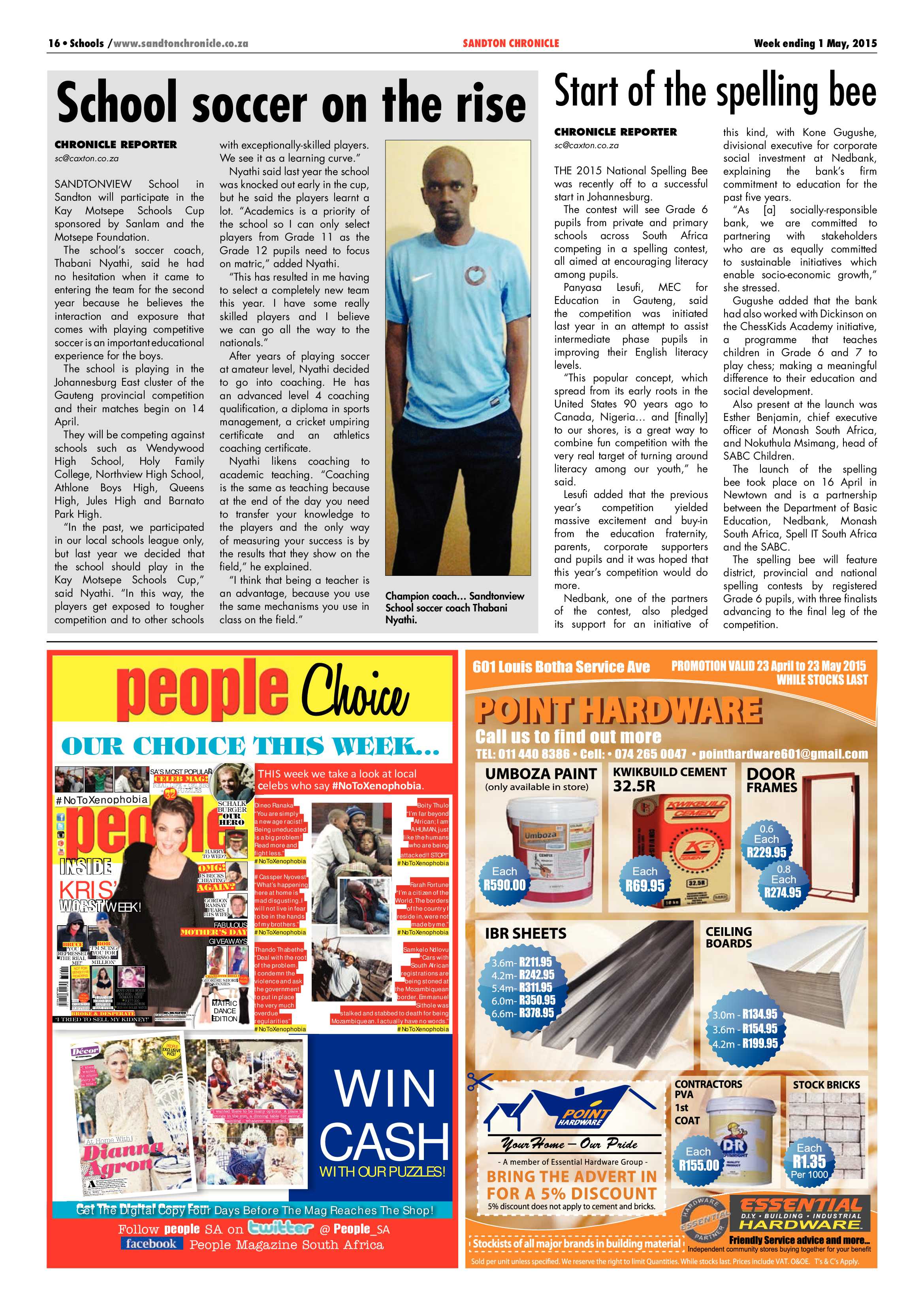 Sandton Chronicle 1 May 2015 page 16