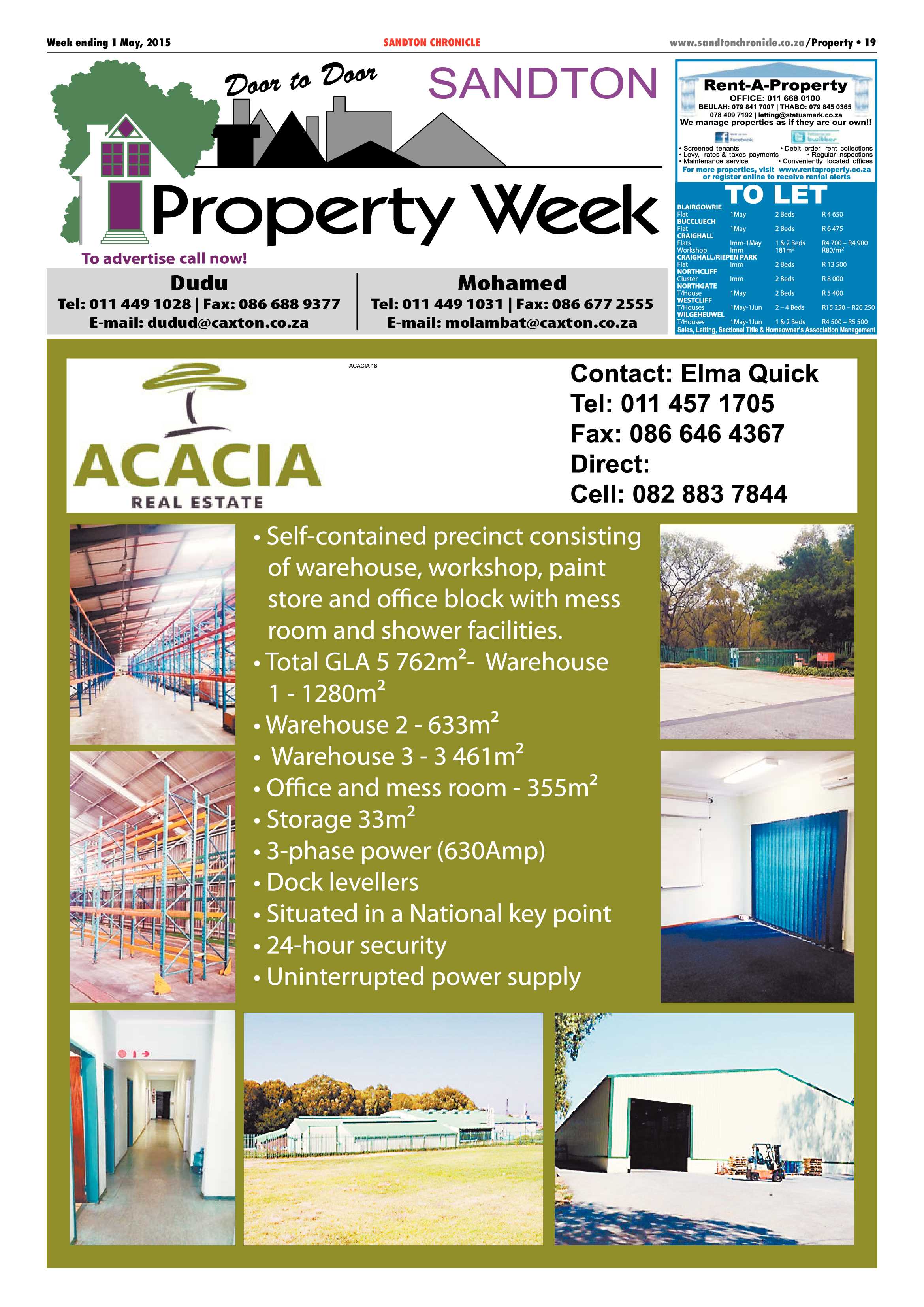 Sandton Chronicle 1 May 2015 page 19