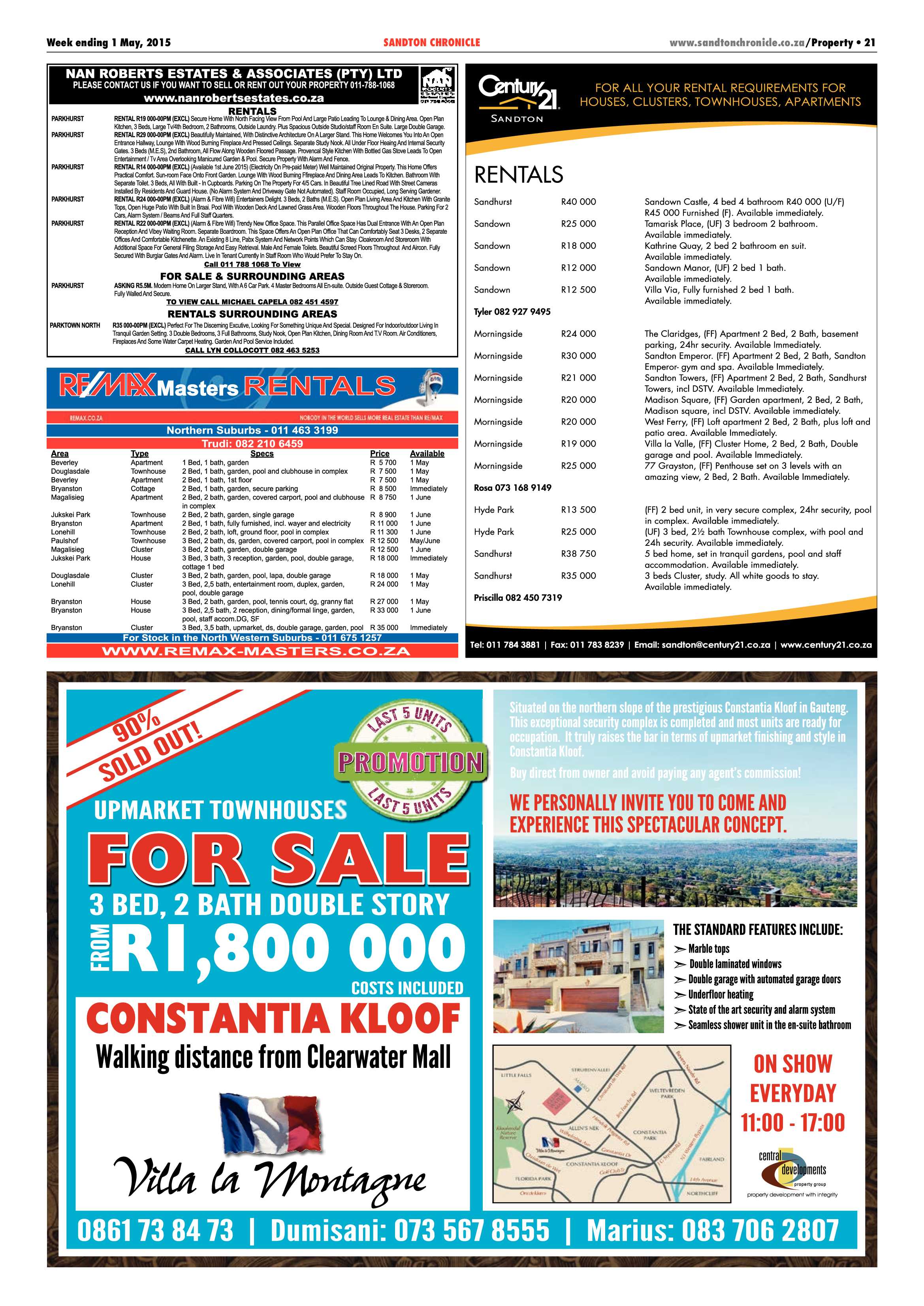 Sandton Chronicle 1 May 2015 page 21