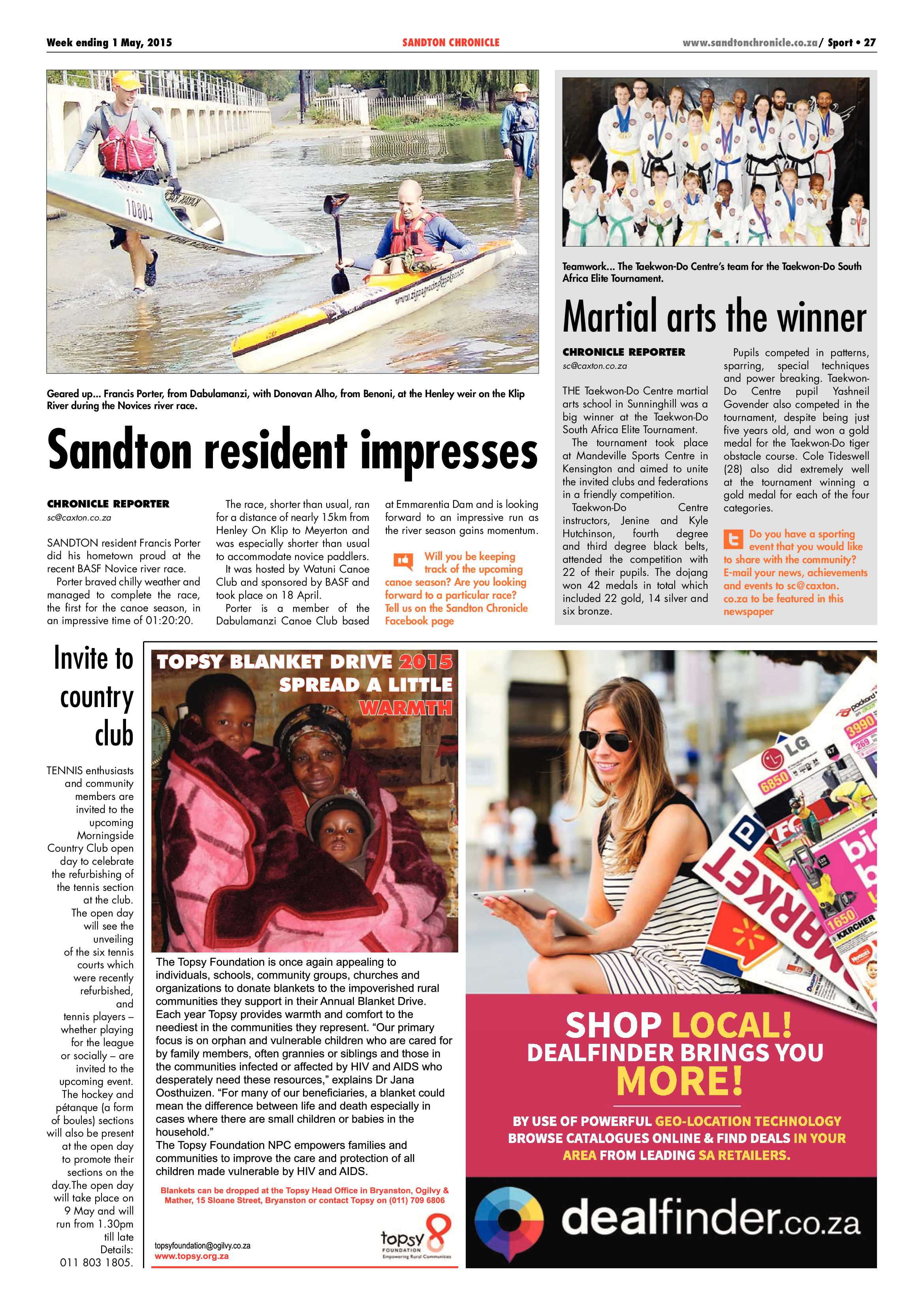 Sandton Chronicle 1 May 2015 page 27