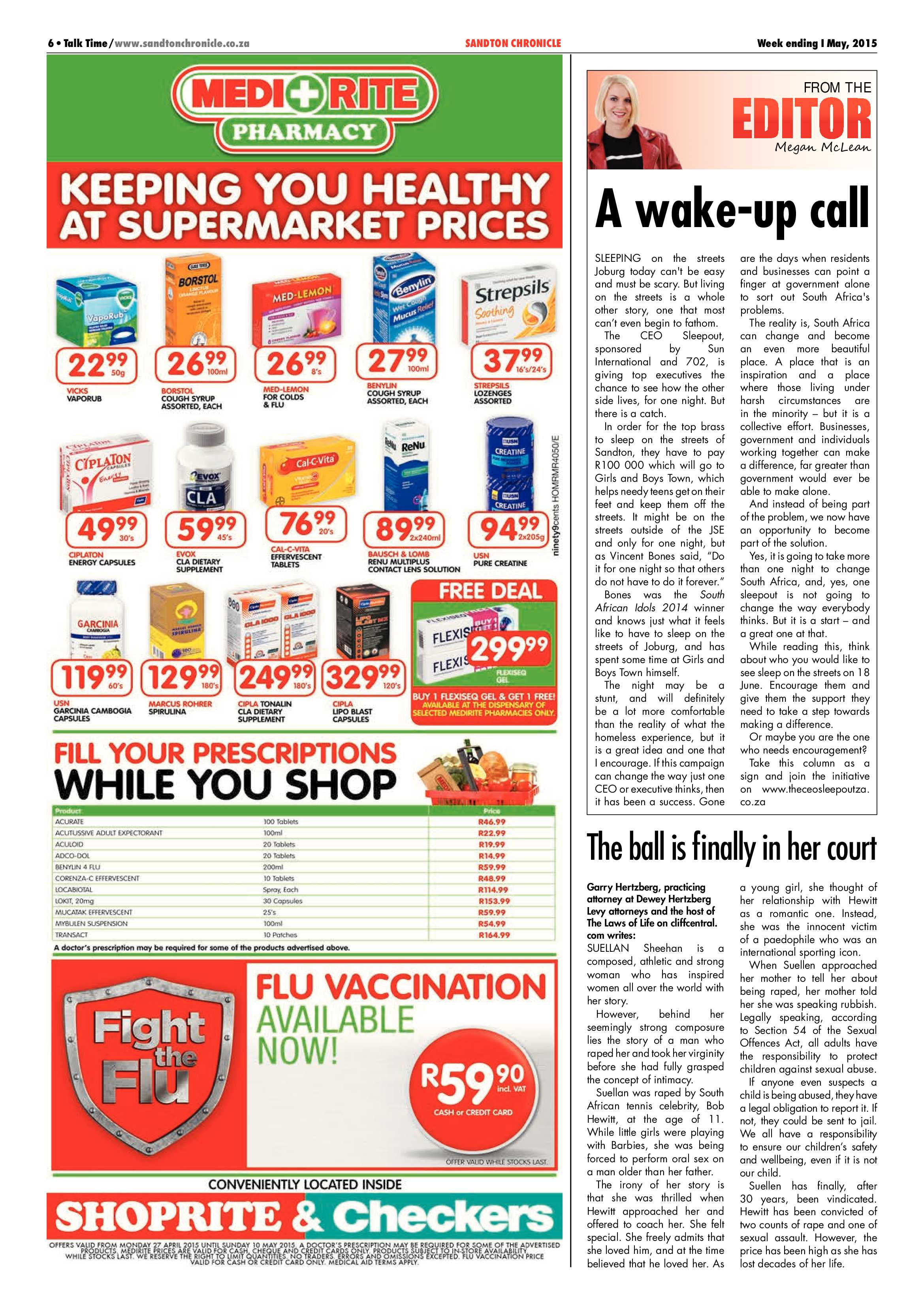 Sandton Chronicle 1 May 2015 page 6