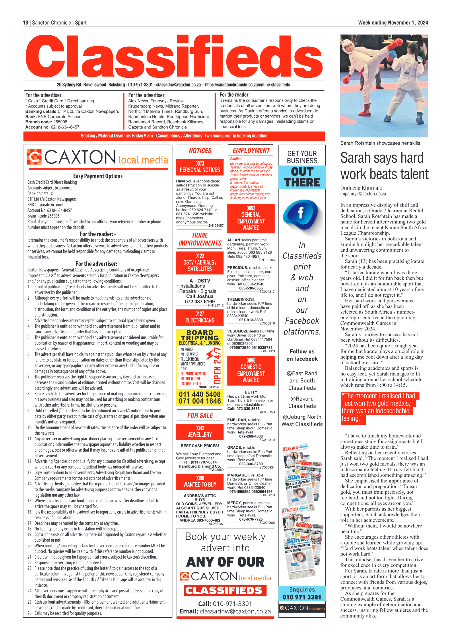 Sandton Chronicle 1 November 2024 page 18