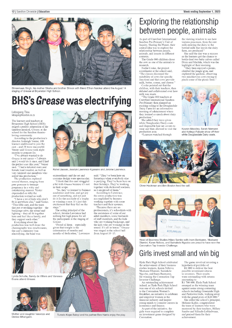 Sandton Chronicle 1 September 2023 page 12