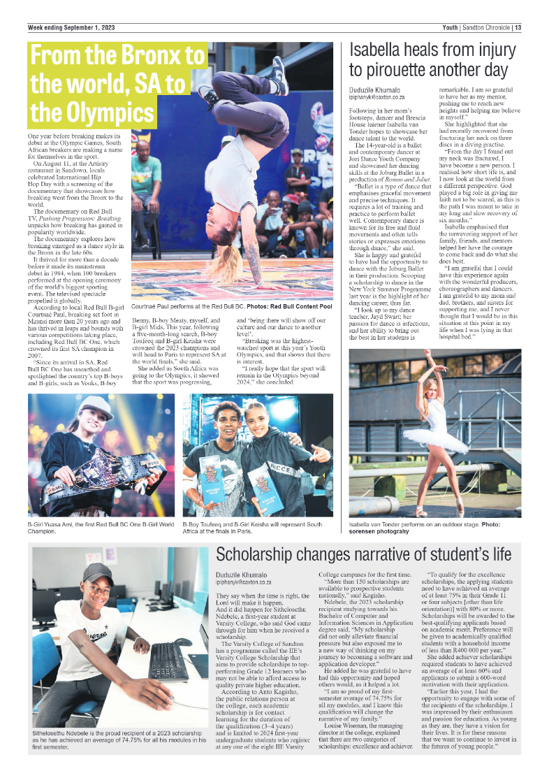 Sandton Chronicle 1 September 2023 page 13