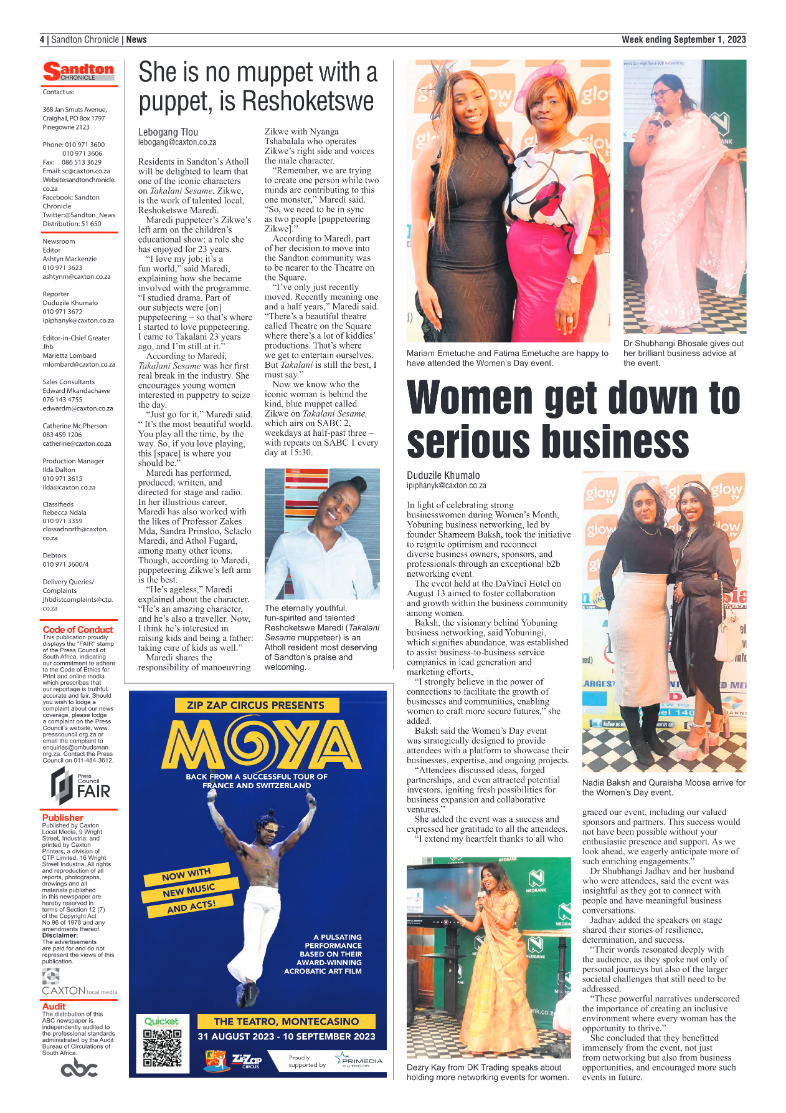 Sandton Chronicle 1 September 2023 page 4
