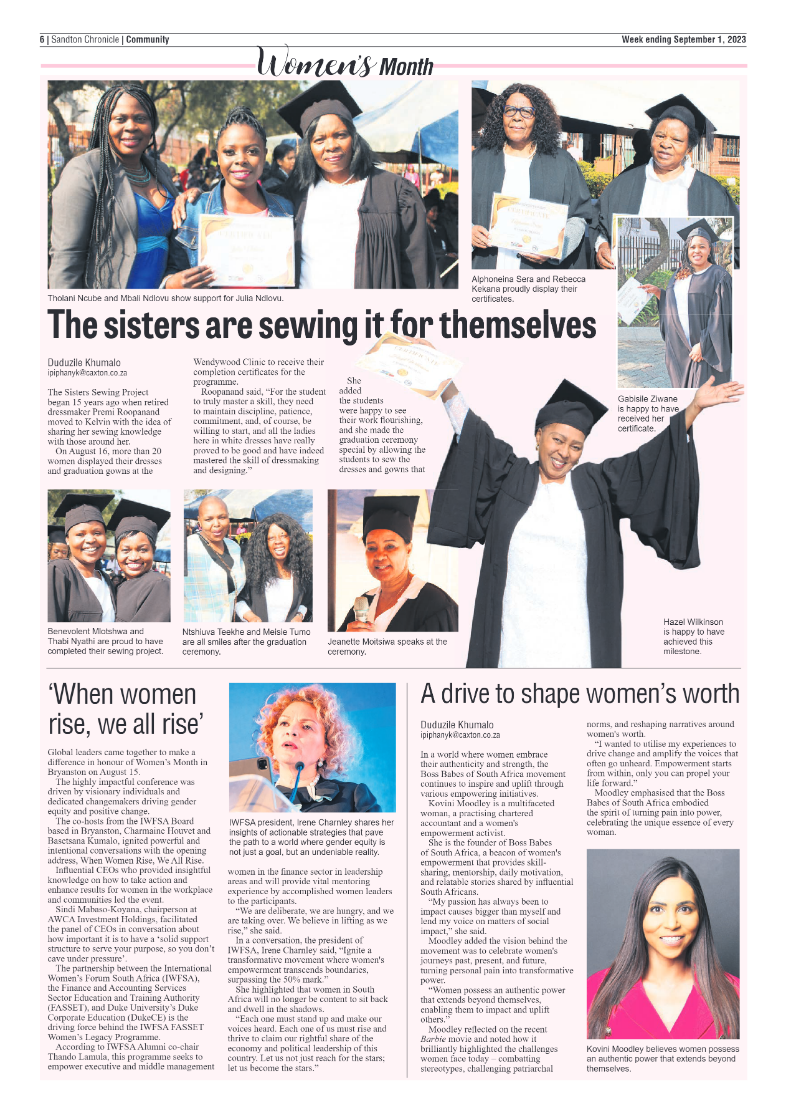 Sandton Chronicle 1 September 2023 page 6