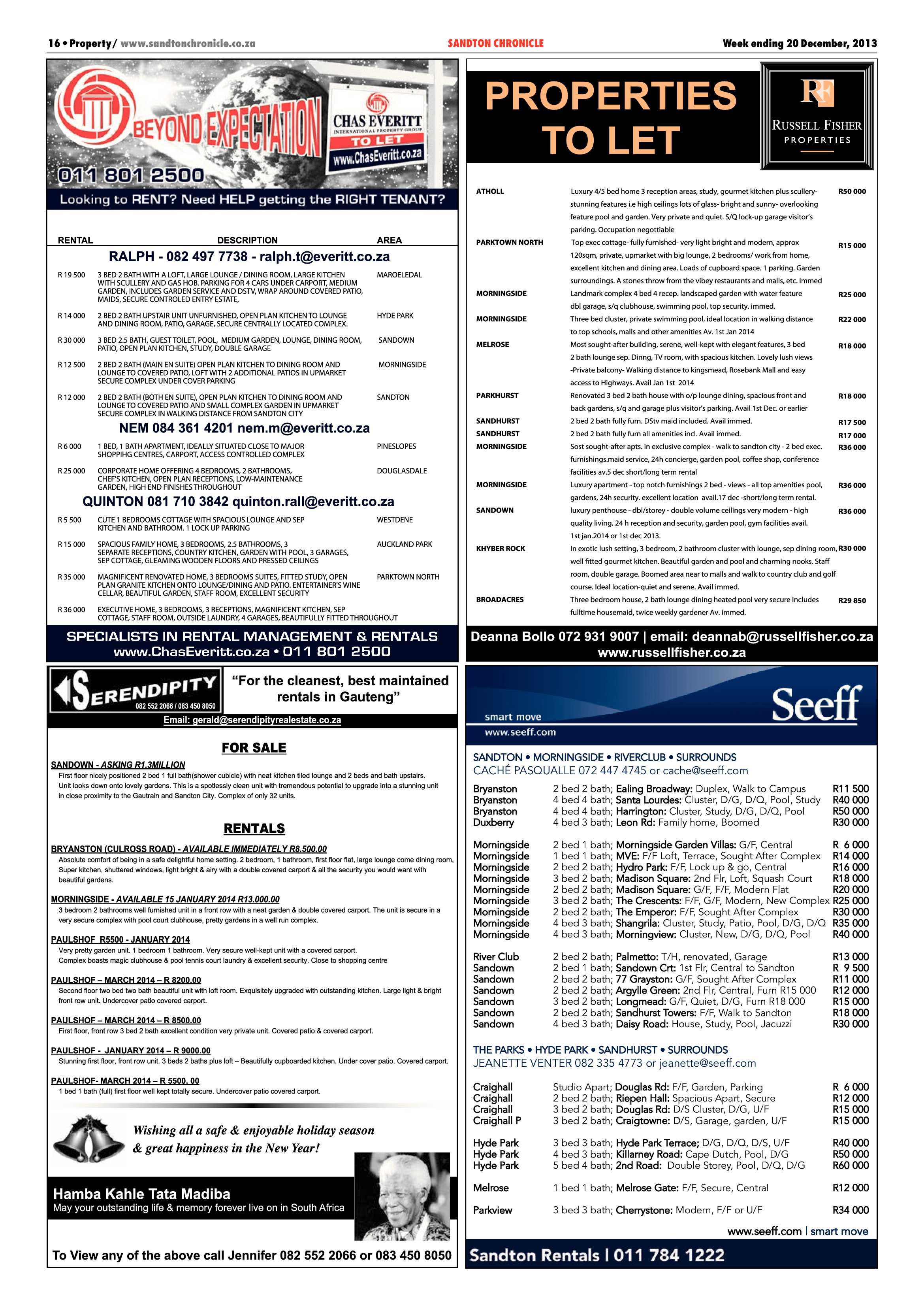Sandton Chronicle 20 December 2013 page 16