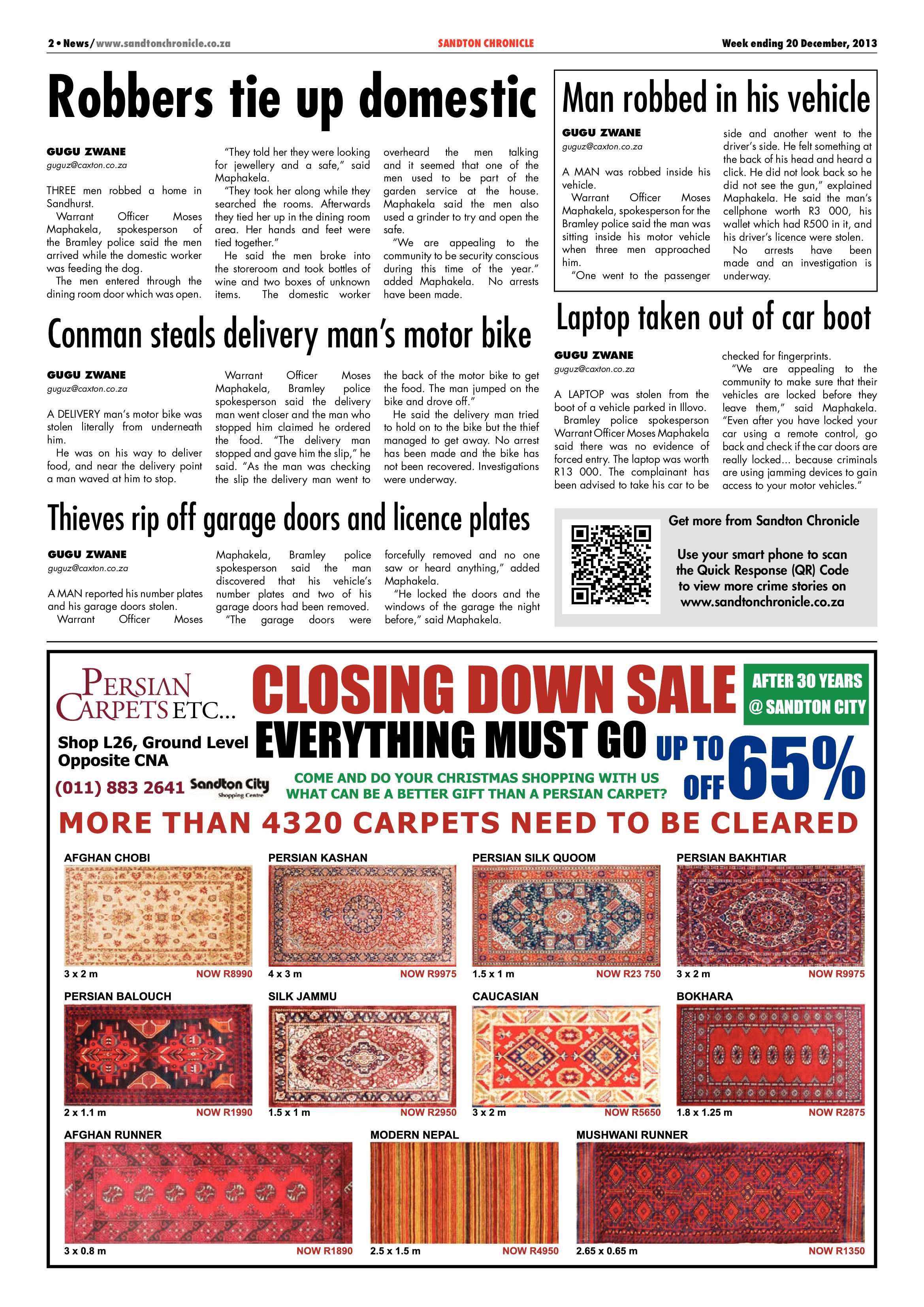 Sandton Chronicle 20 December 2013 page 2