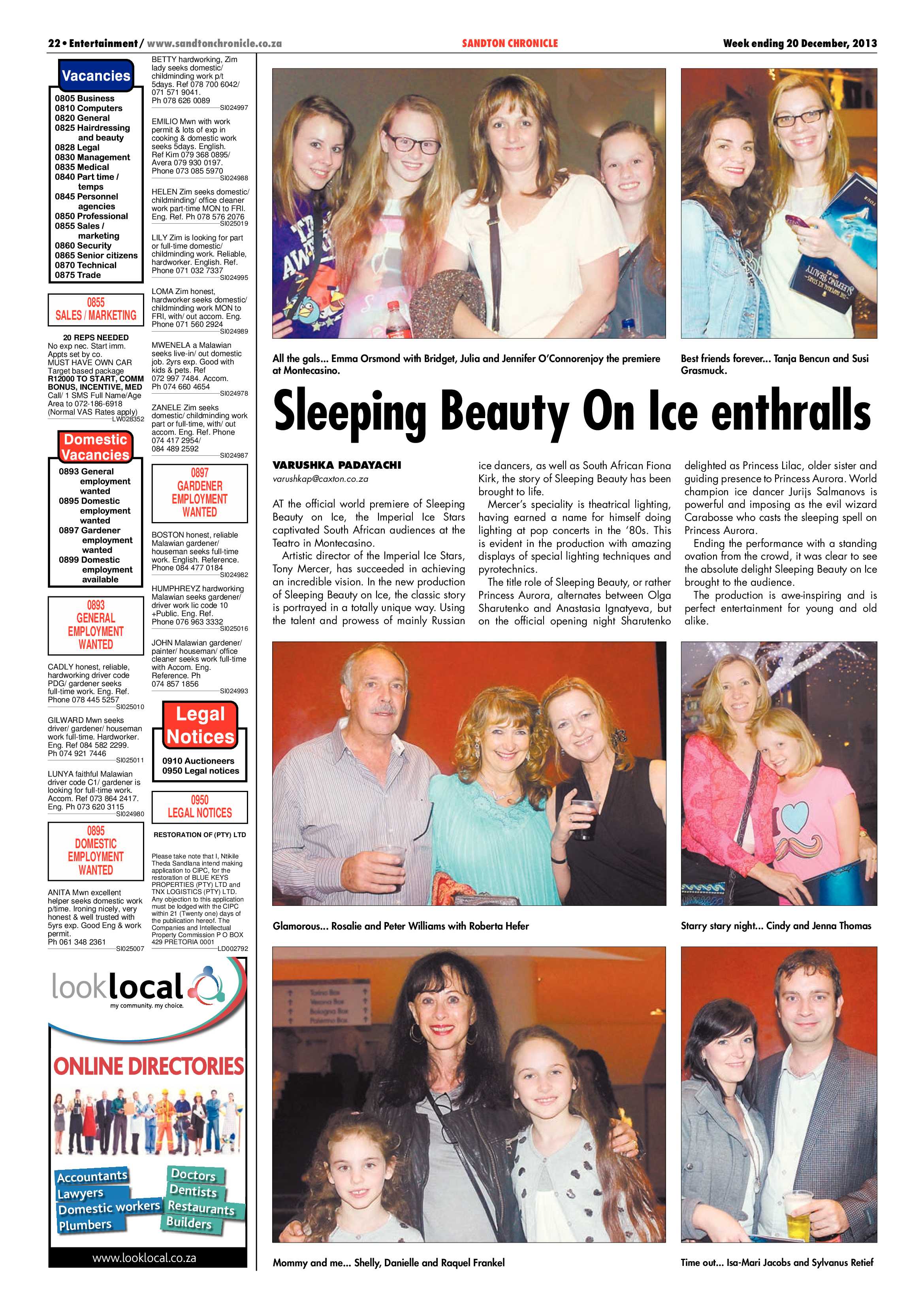 Sandton Chronicle 20 December 2013 page 22