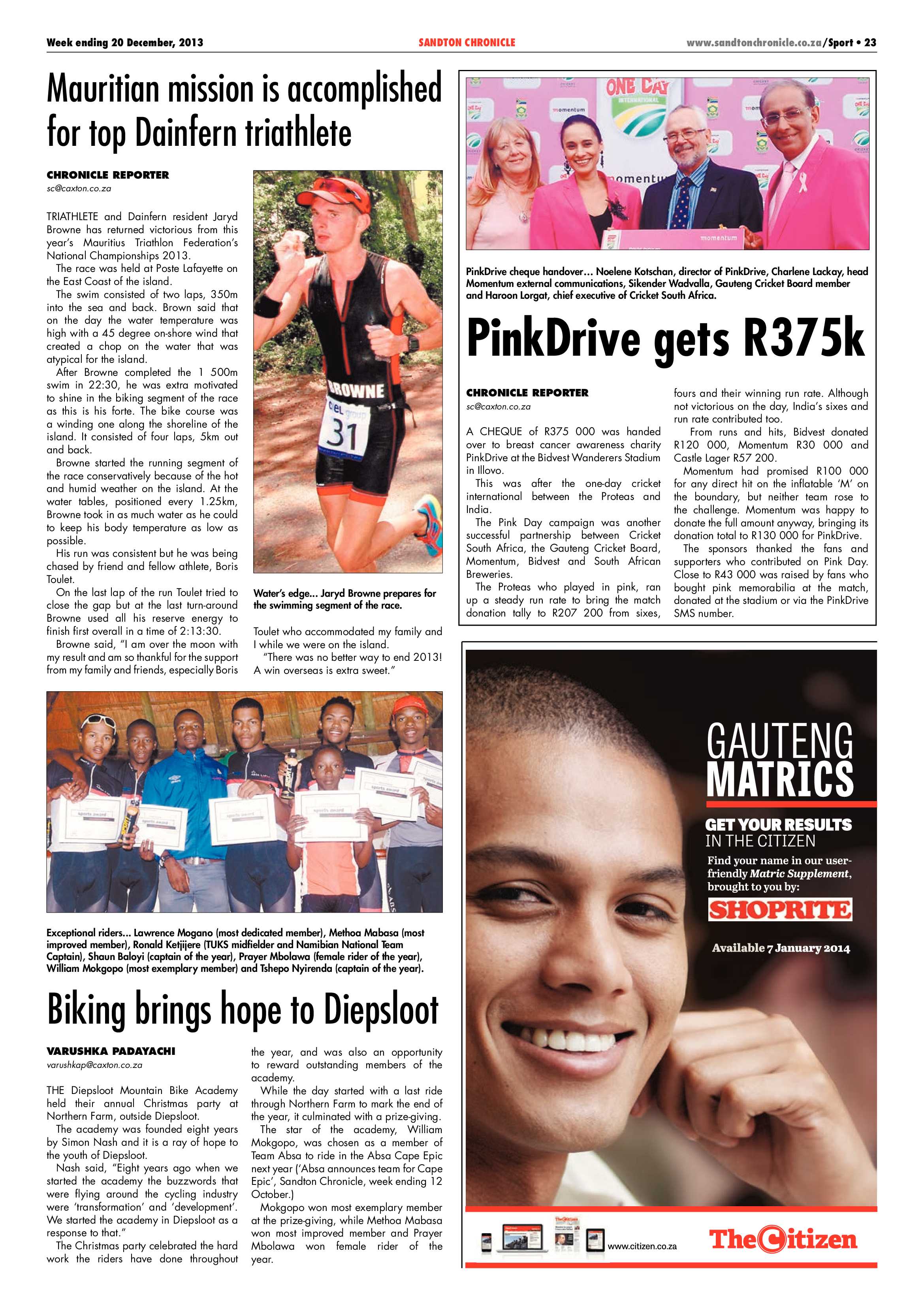 Sandton Chronicle 20 December 2013 page 23