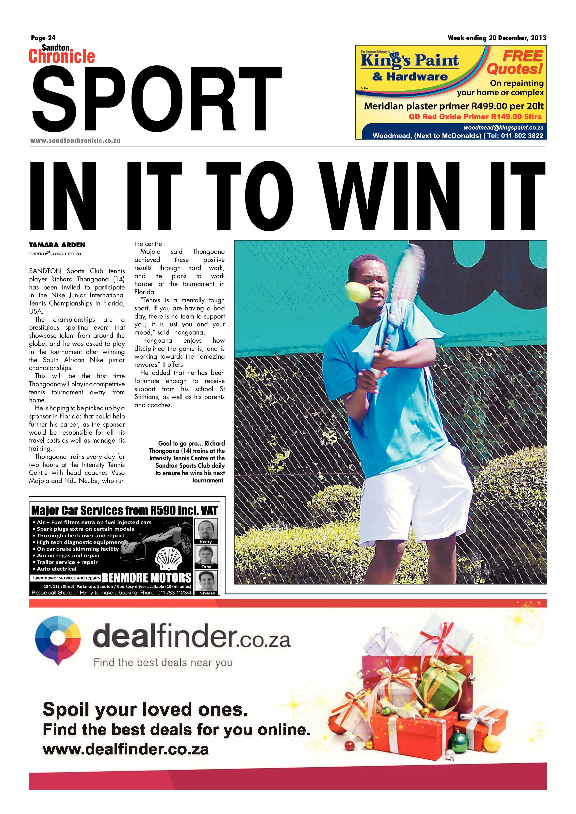 Sandton Chronicle 20 December 2013 page 24