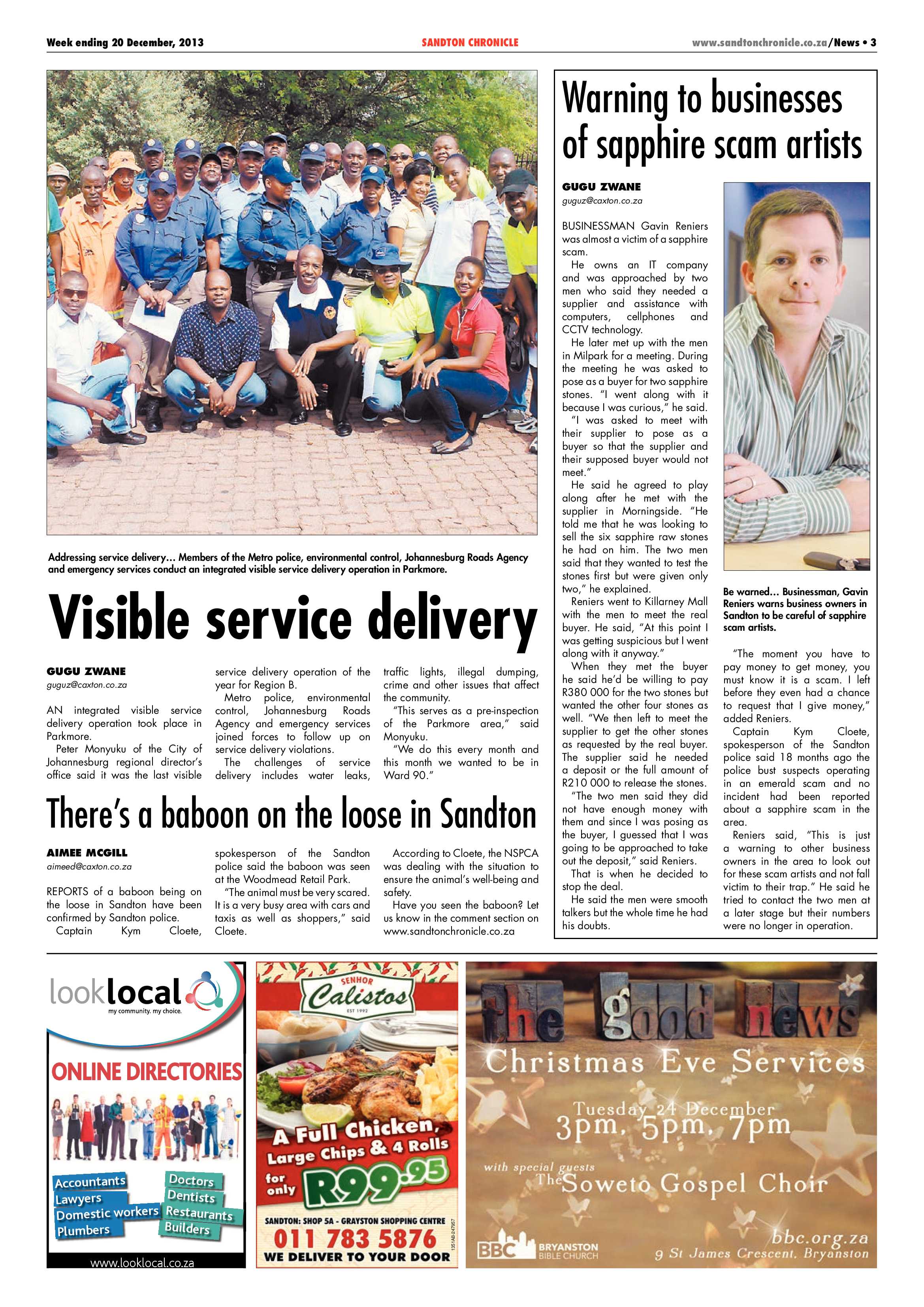 Sandton Chronicle 20 December 2013 page 3