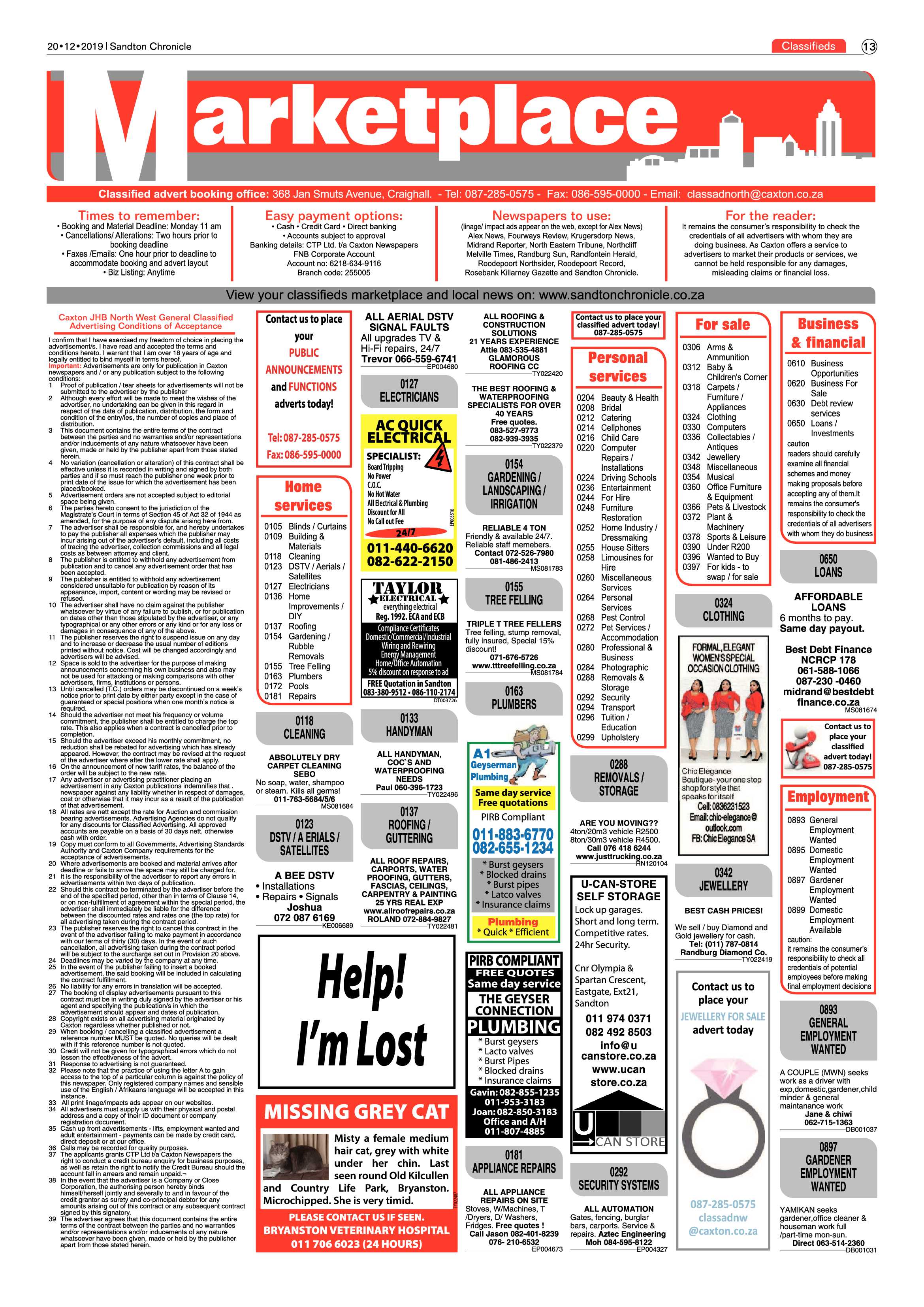 Sandton Chronicle 20 December 2019 page 13