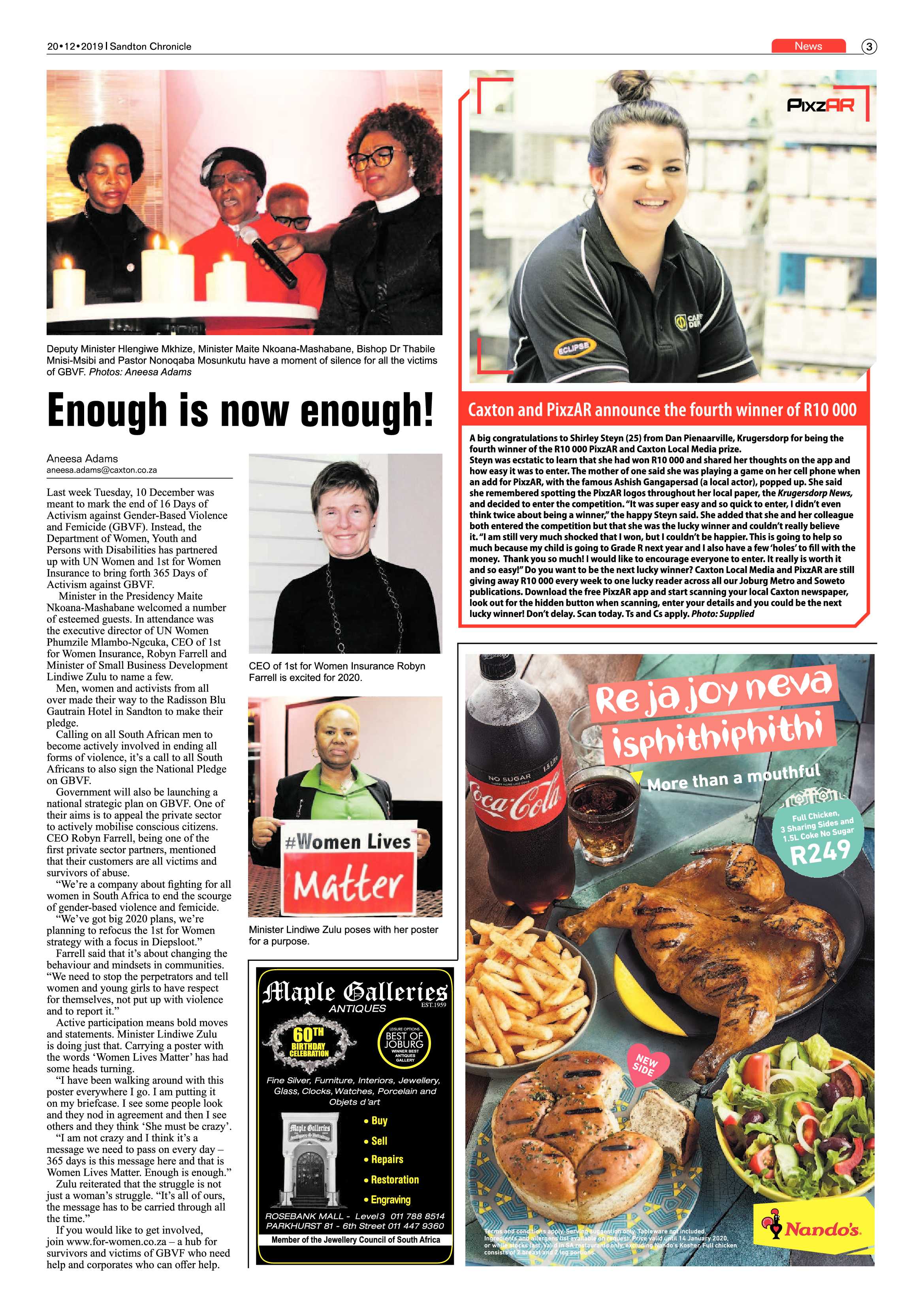 Sandton Chronicle 20 December 2019 page 3