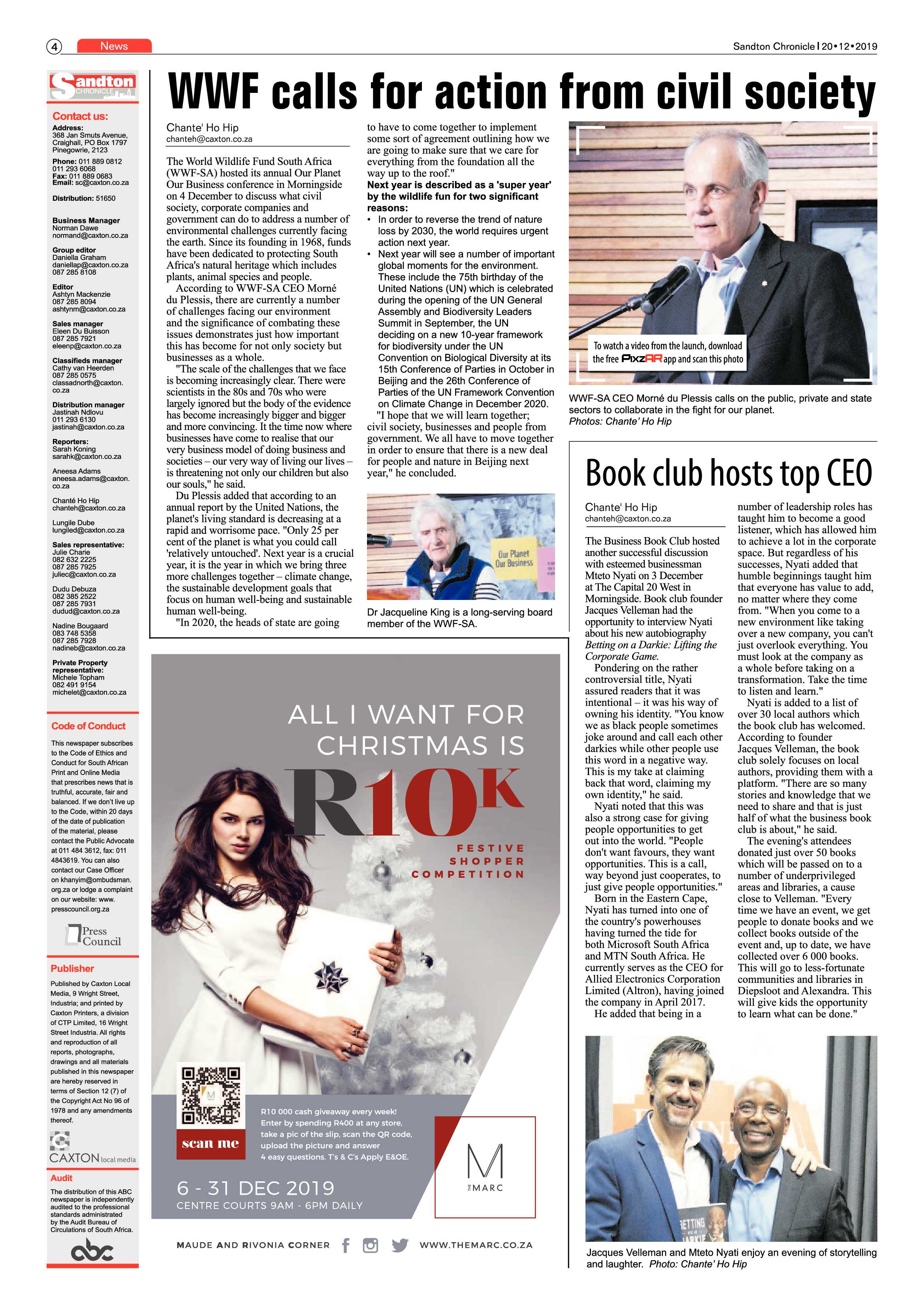 Sandton Chronicle 20 December 2019 page 4