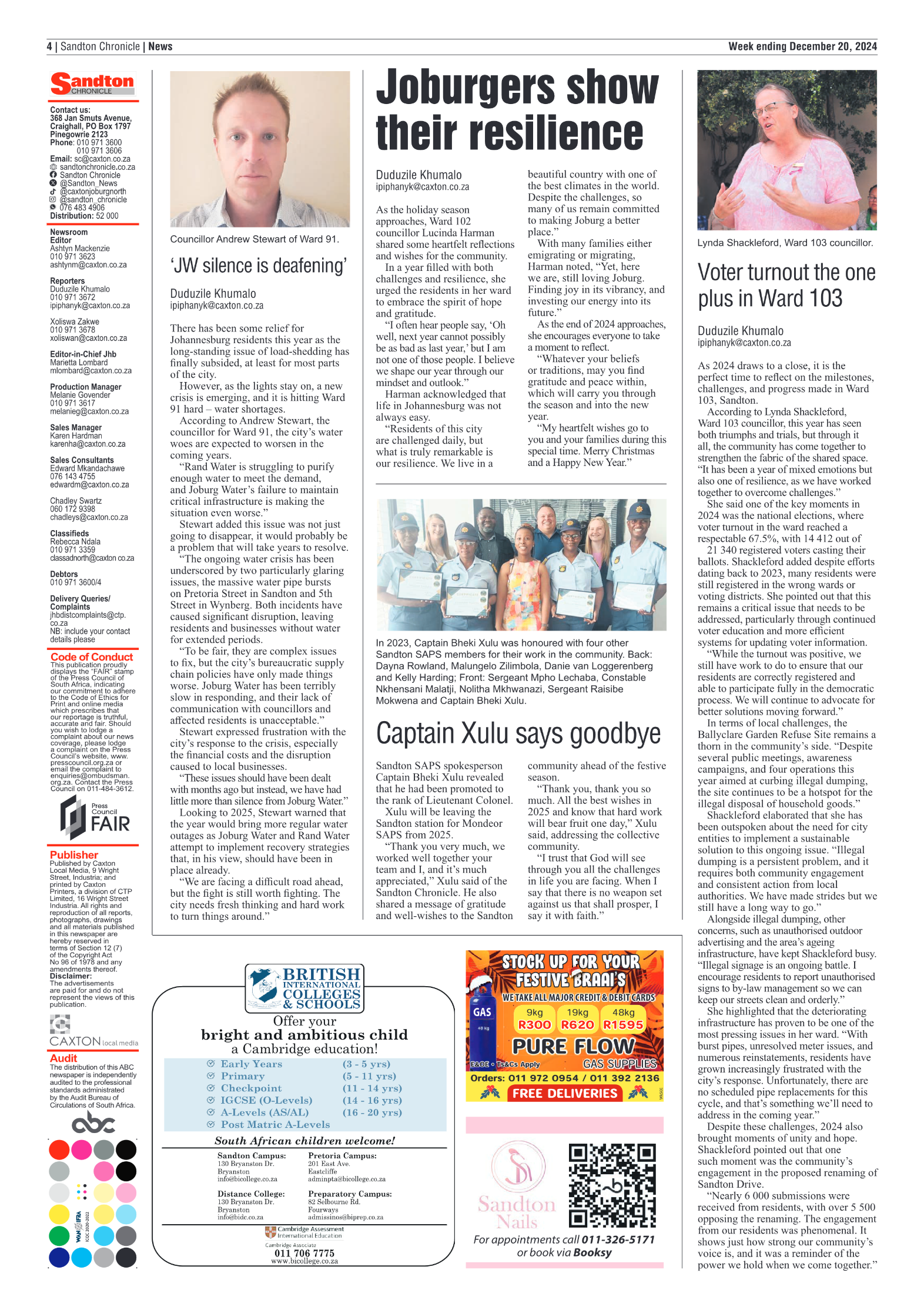 Sandton Chronicle 20 December 2024 page 4