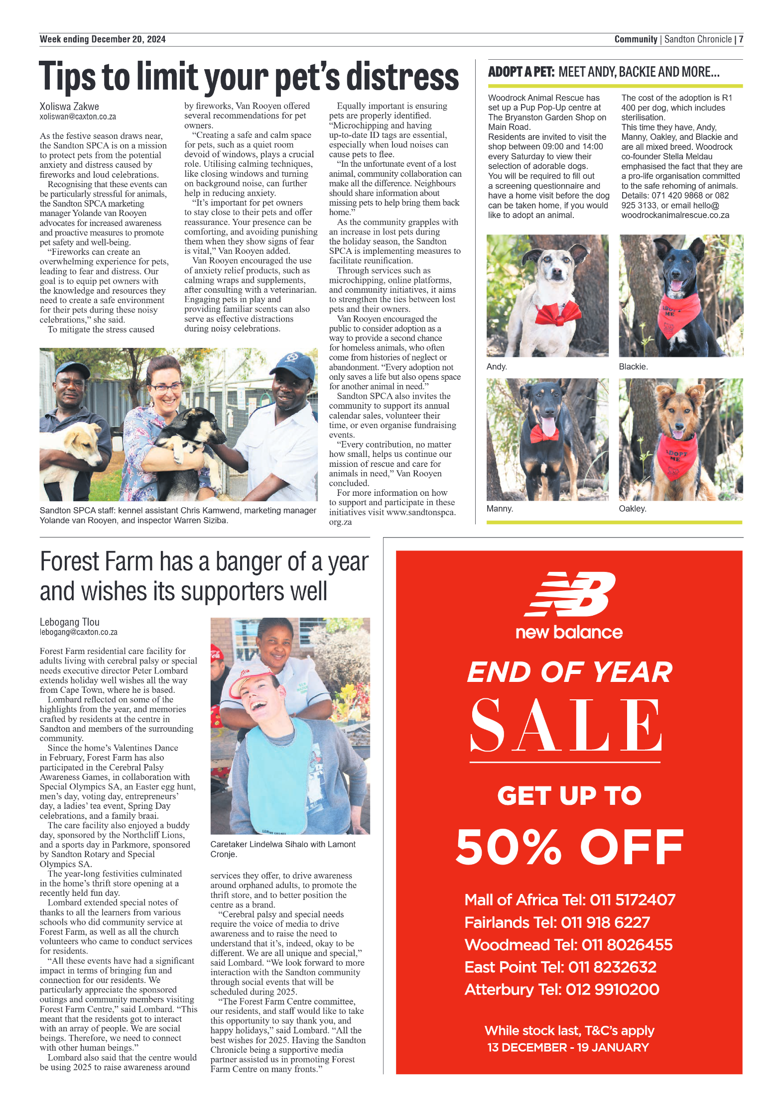 Sandton Chronicle 20 December 2024 page 7