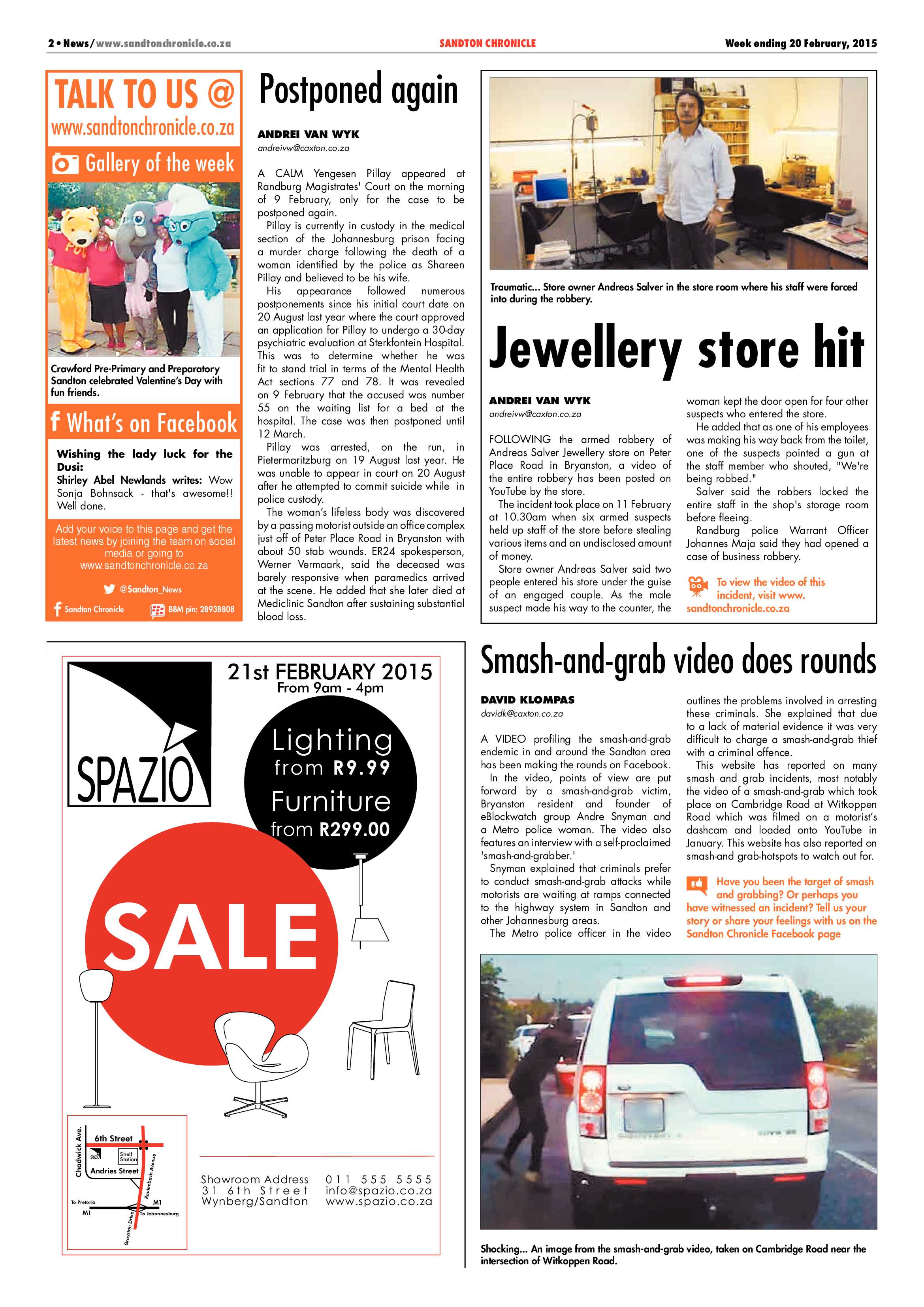 Sandton Chronicle 20 February 2015 page 2