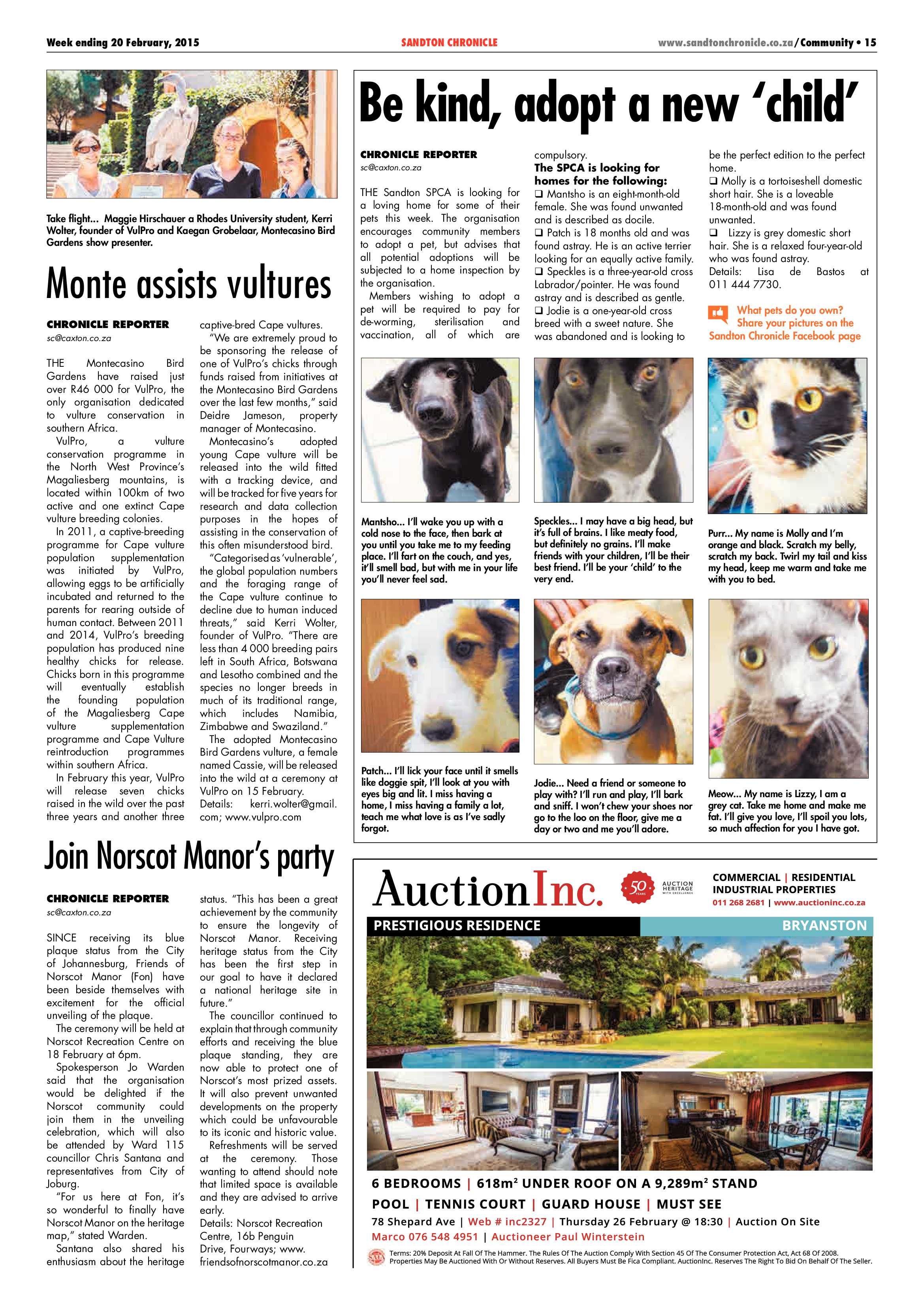 Sandton Chronicle 20 February 2015 page 27