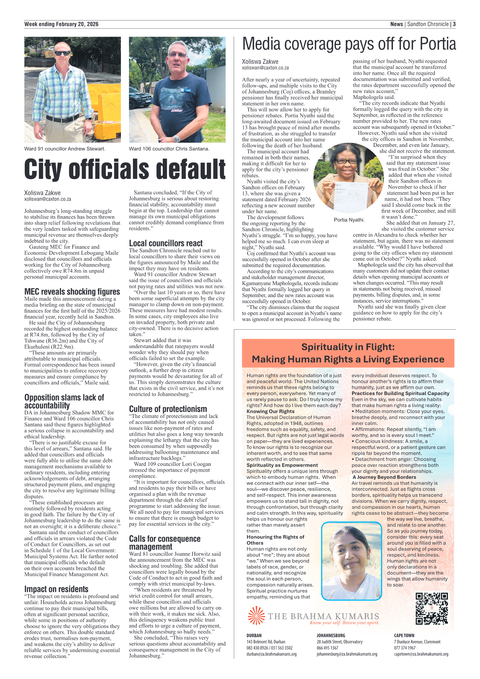Sandton Chronicle 20 February 2026 page 3