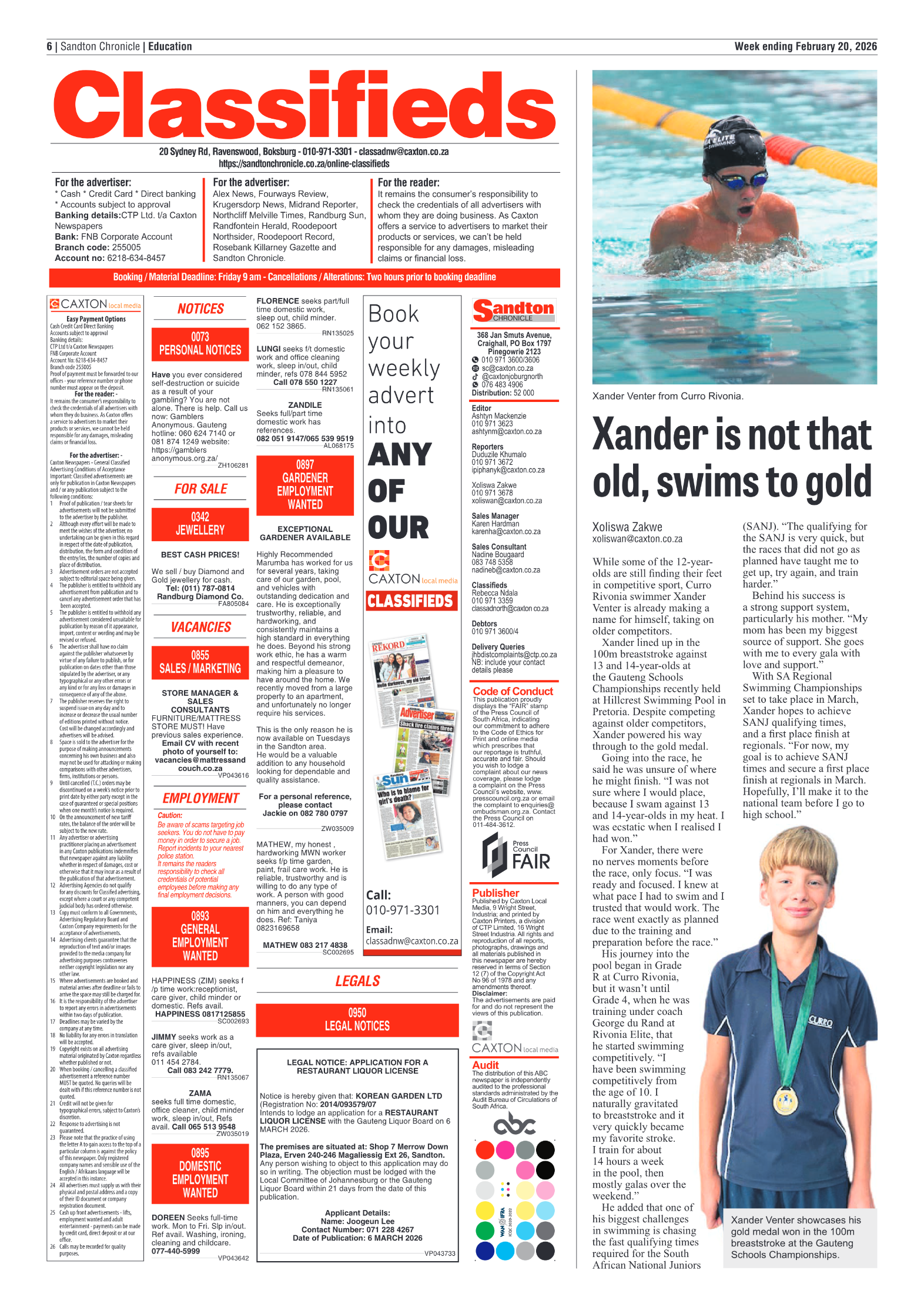 Sandton Chronicle 20 February 2026 page 6
