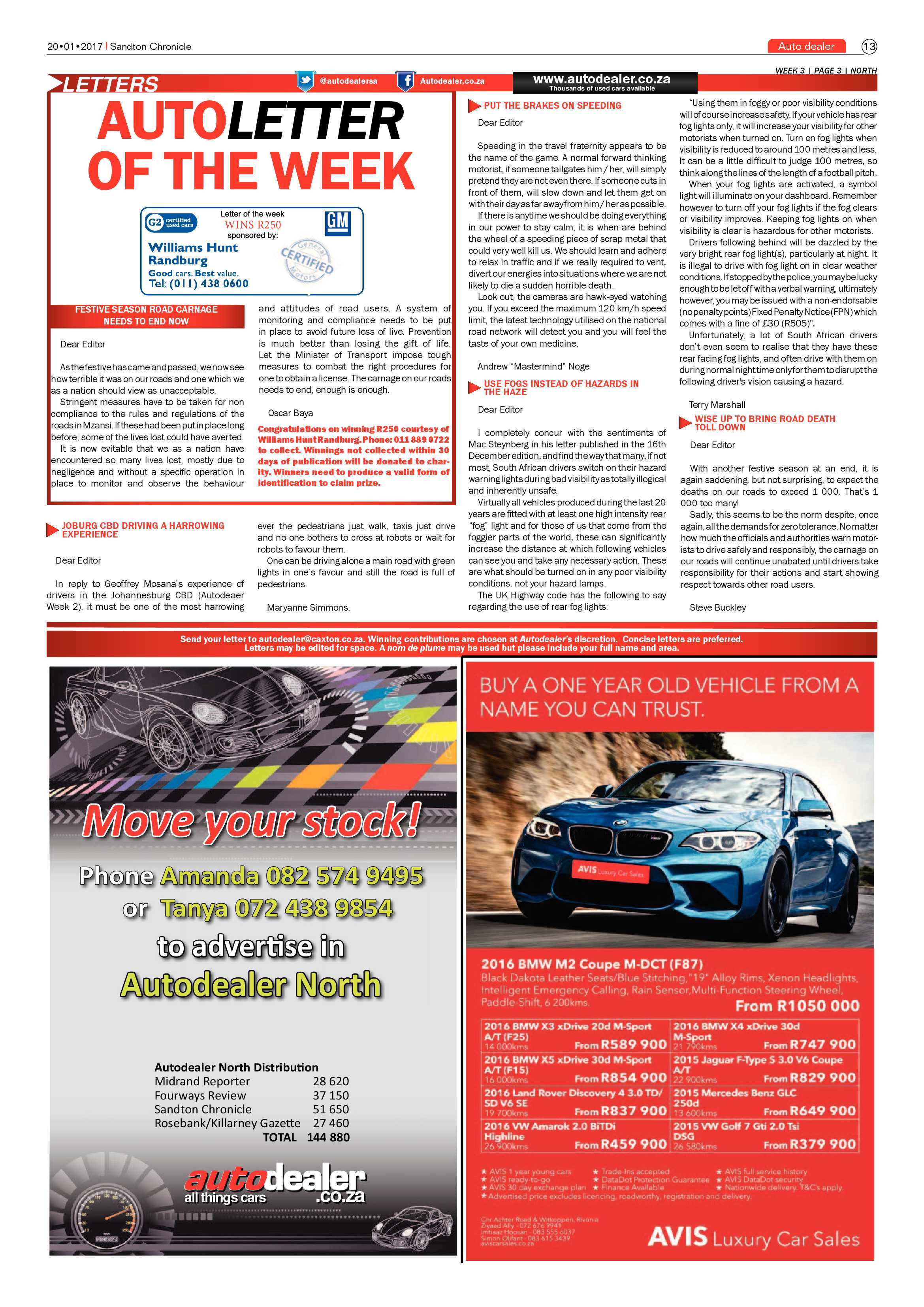 Sandton Chronicle 20 Janaury 2017 page 13