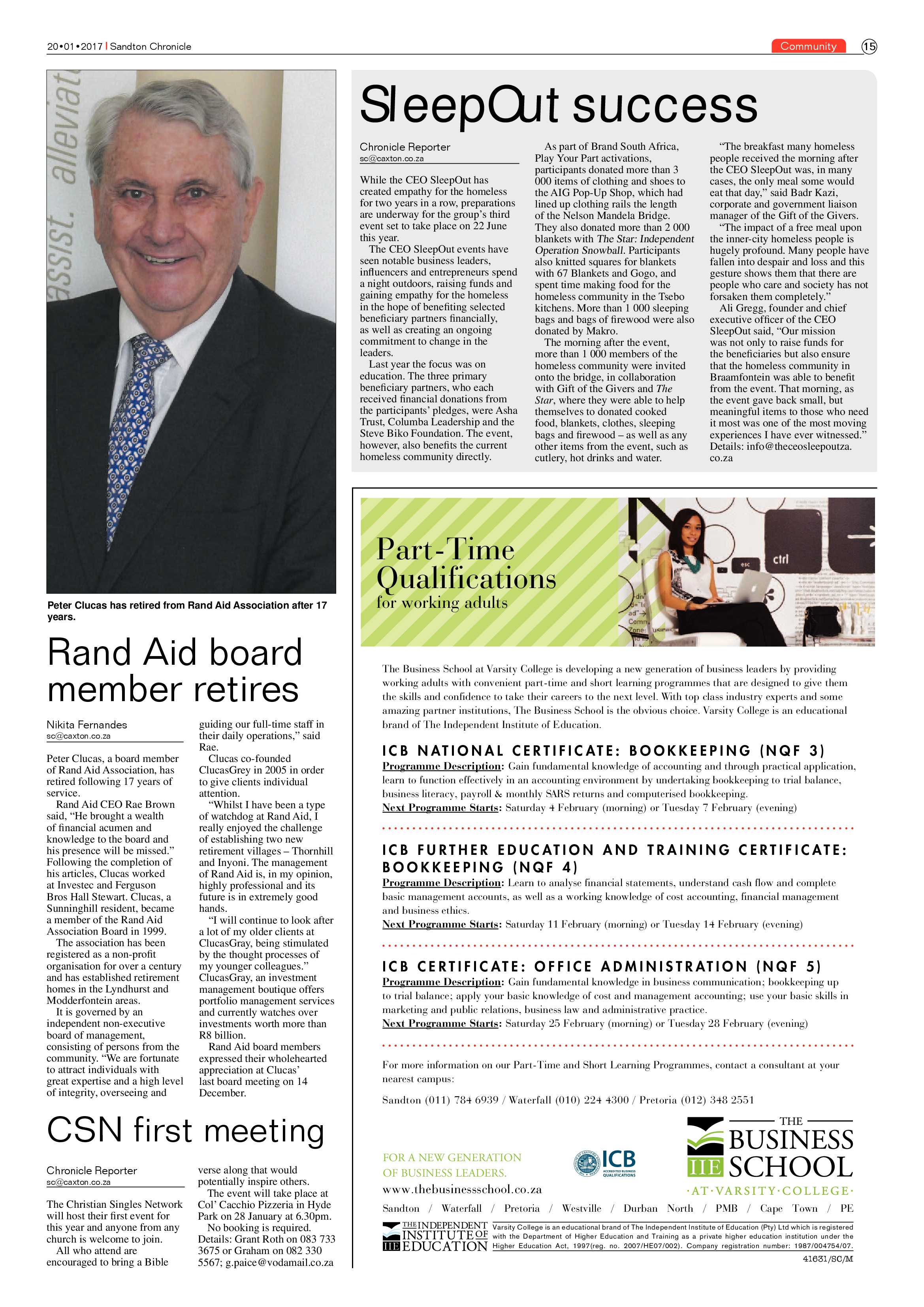 Sandton Chronicle 20 Janaury 2017 page 15