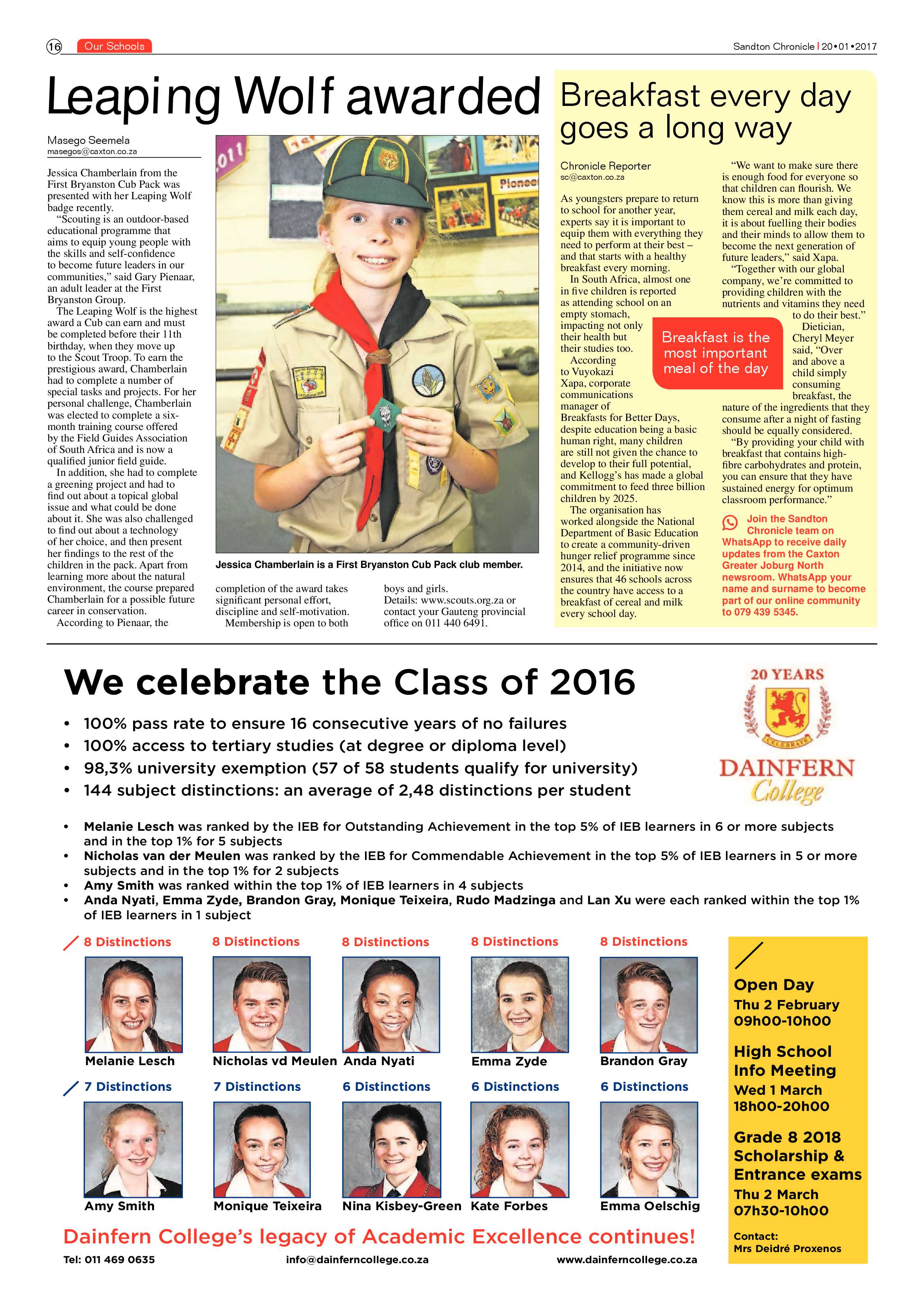Sandton Chronicle 20 Janaury 2017 page 16