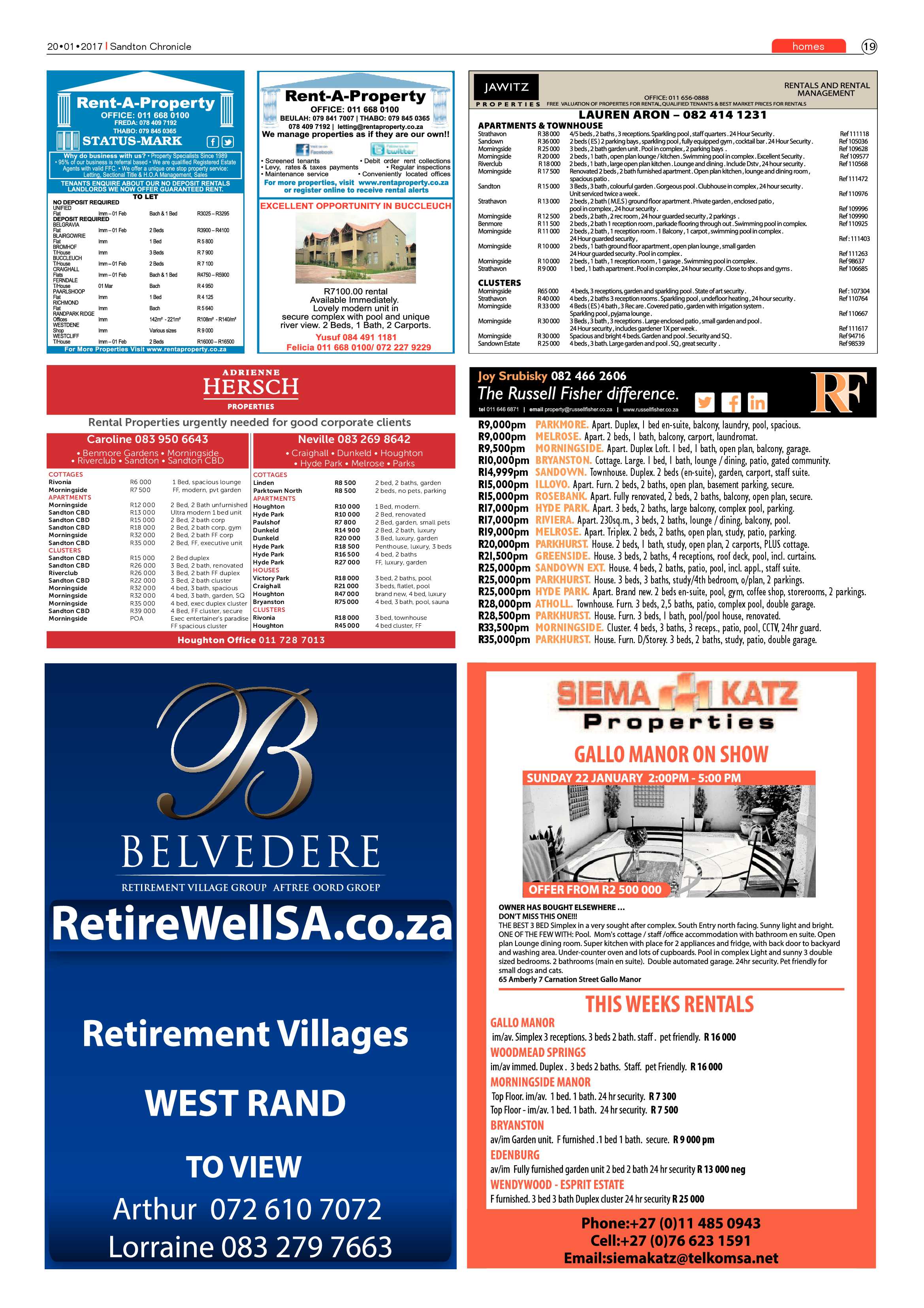 Sandton Chronicle 20 Janaury 2017 page 19