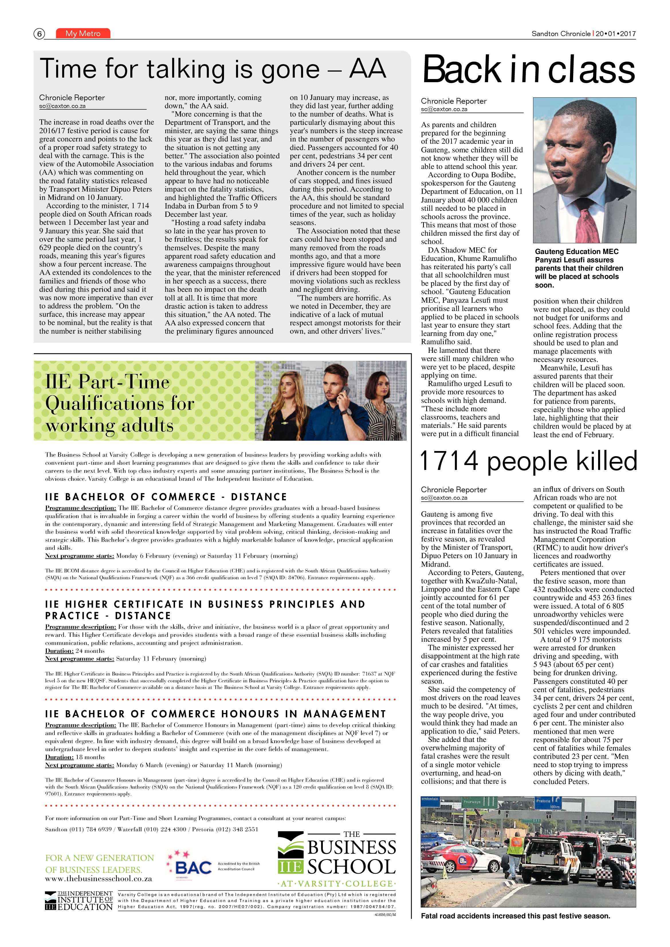 Sandton Chronicle 20 Janaury 2017 page 6