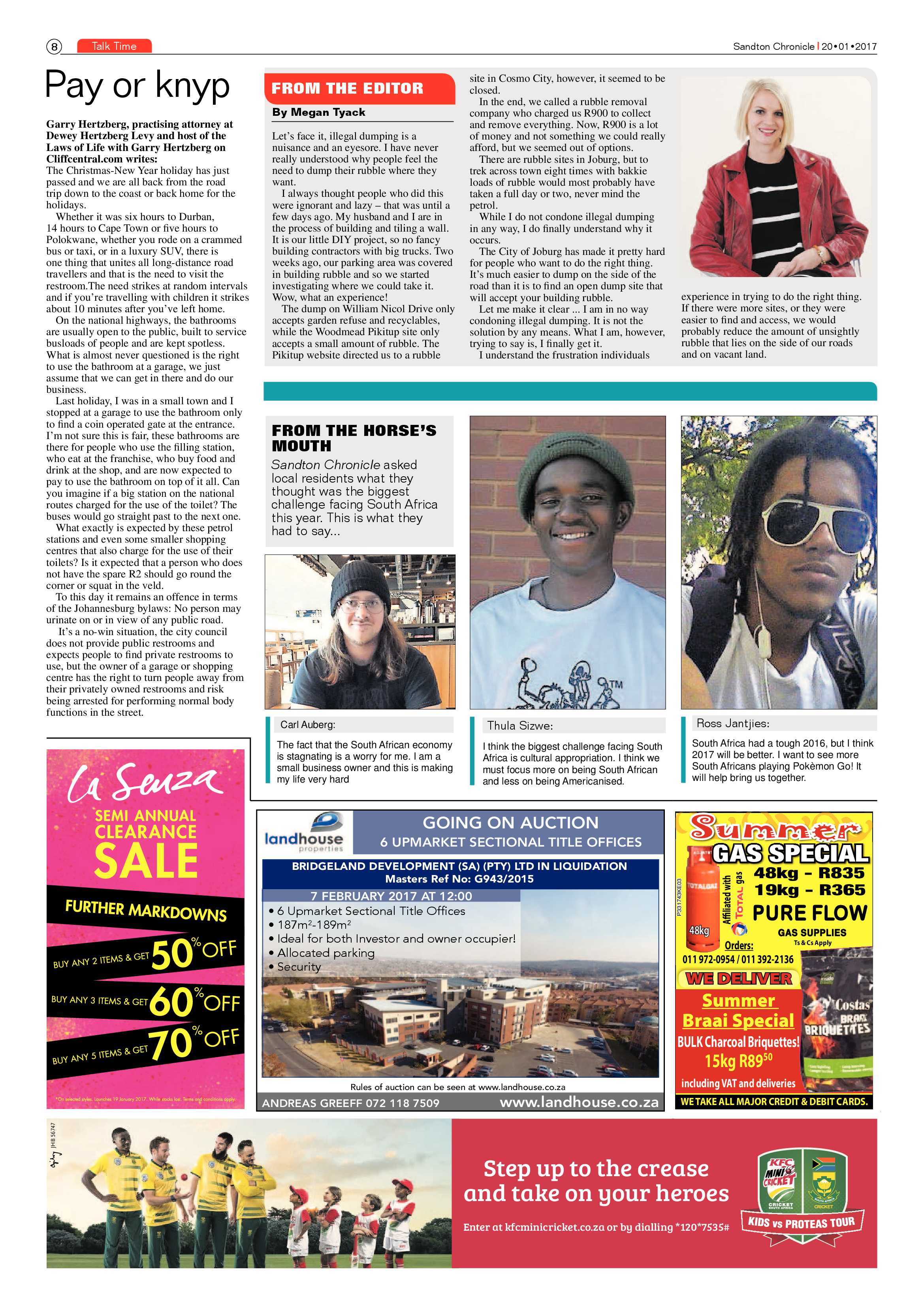 Sandton Chronicle 20 Janaury 2017 page 8